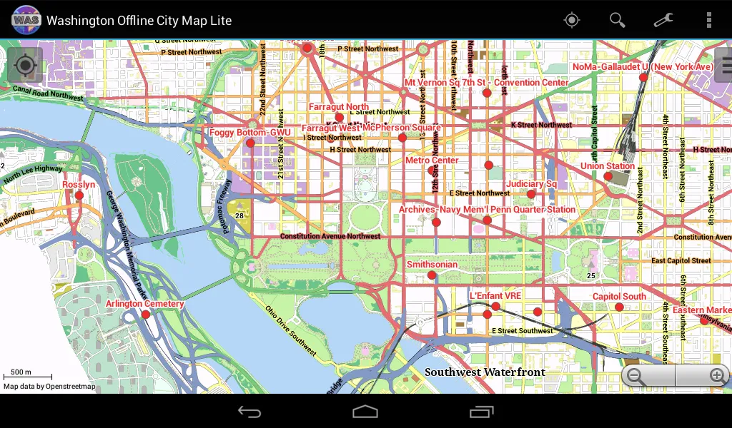 Washington City Map Lite | Indus Appstore | Screenshot