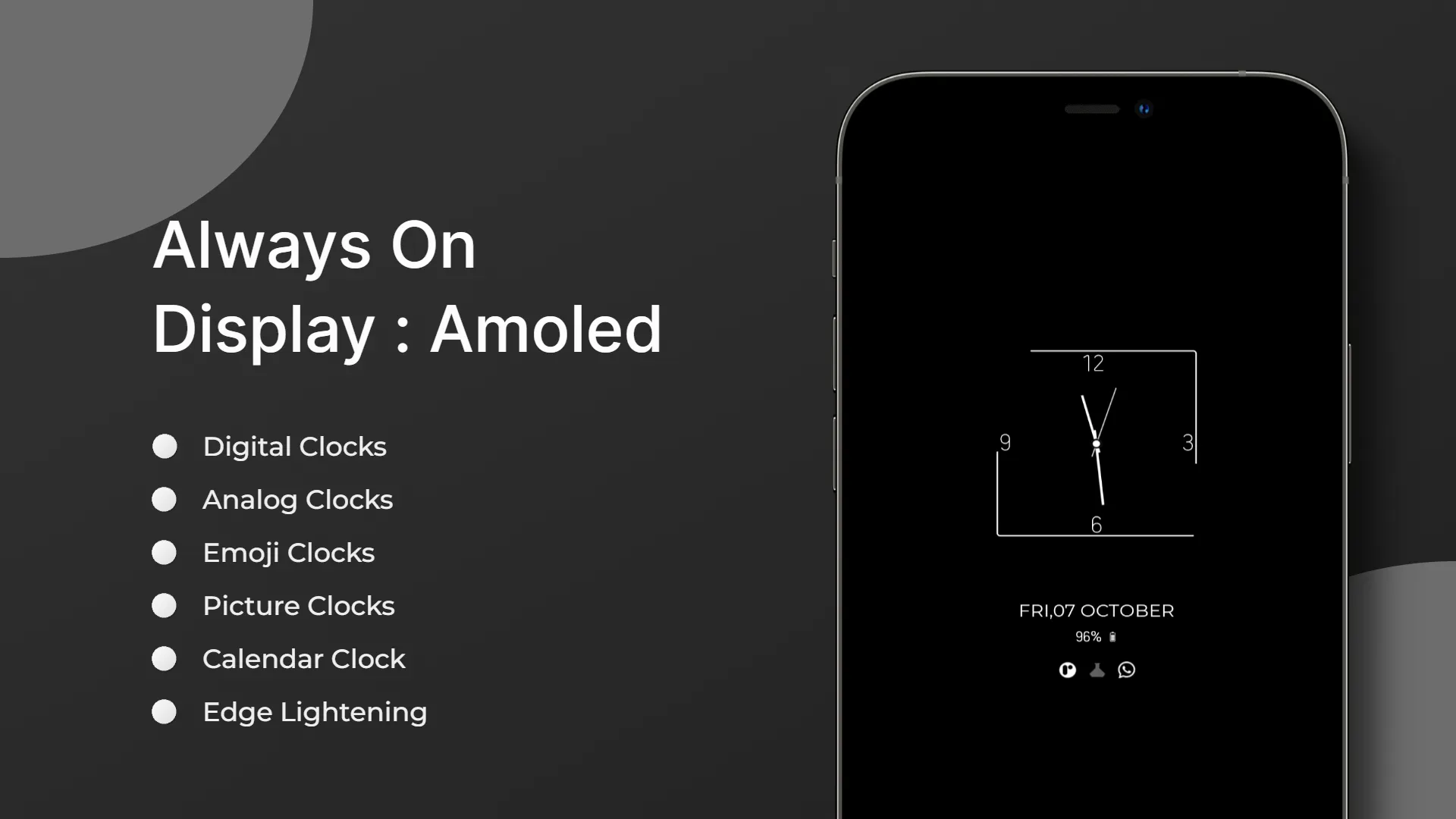 Always On Display Clock Widget | Indus Appstore | Screenshot