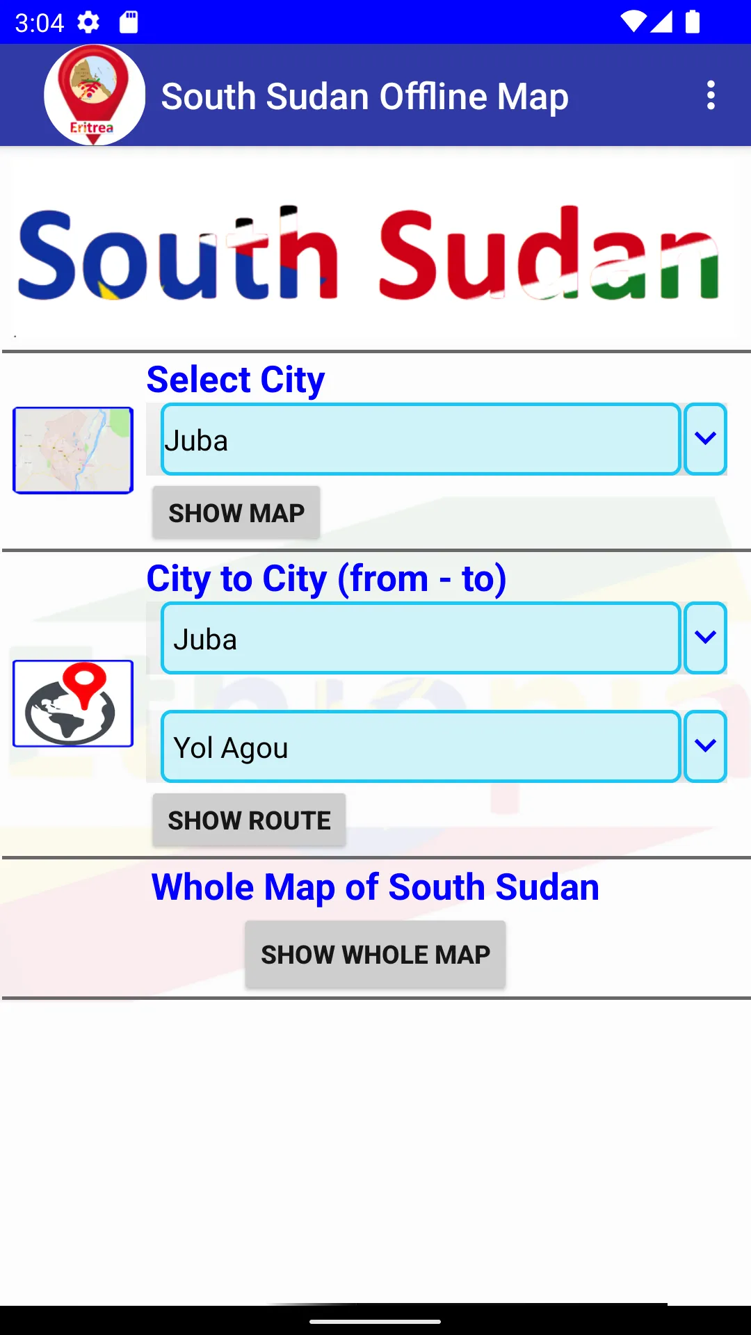 Map Of South Sudan Offline | Indus Appstore | Screenshot