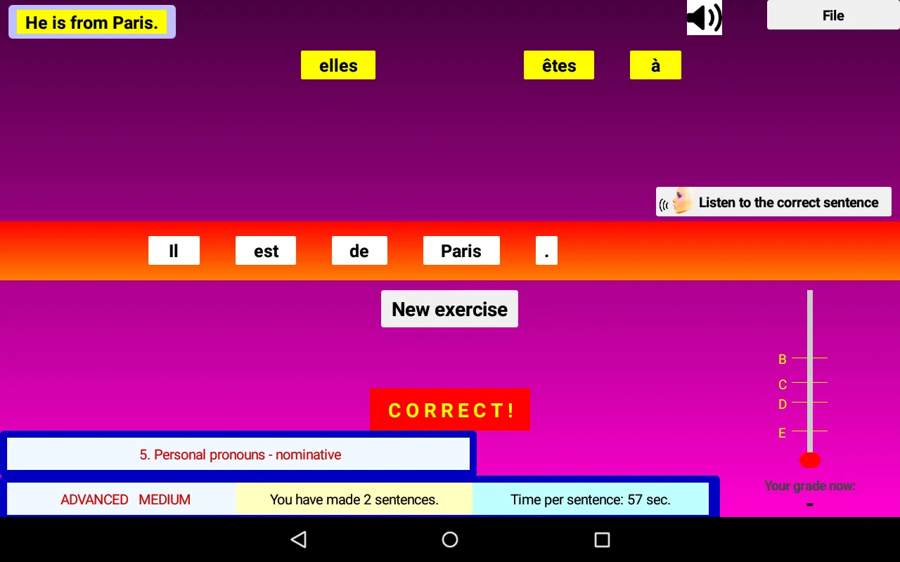 French Grammar Speaking D | Indus Appstore | Screenshot