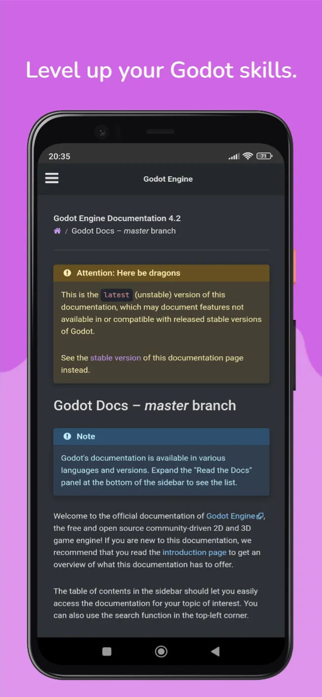 Godot Docs | Indus Appstore | Screenshot