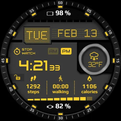 Digitec Watch Face | Indus Appstore | Screenshot