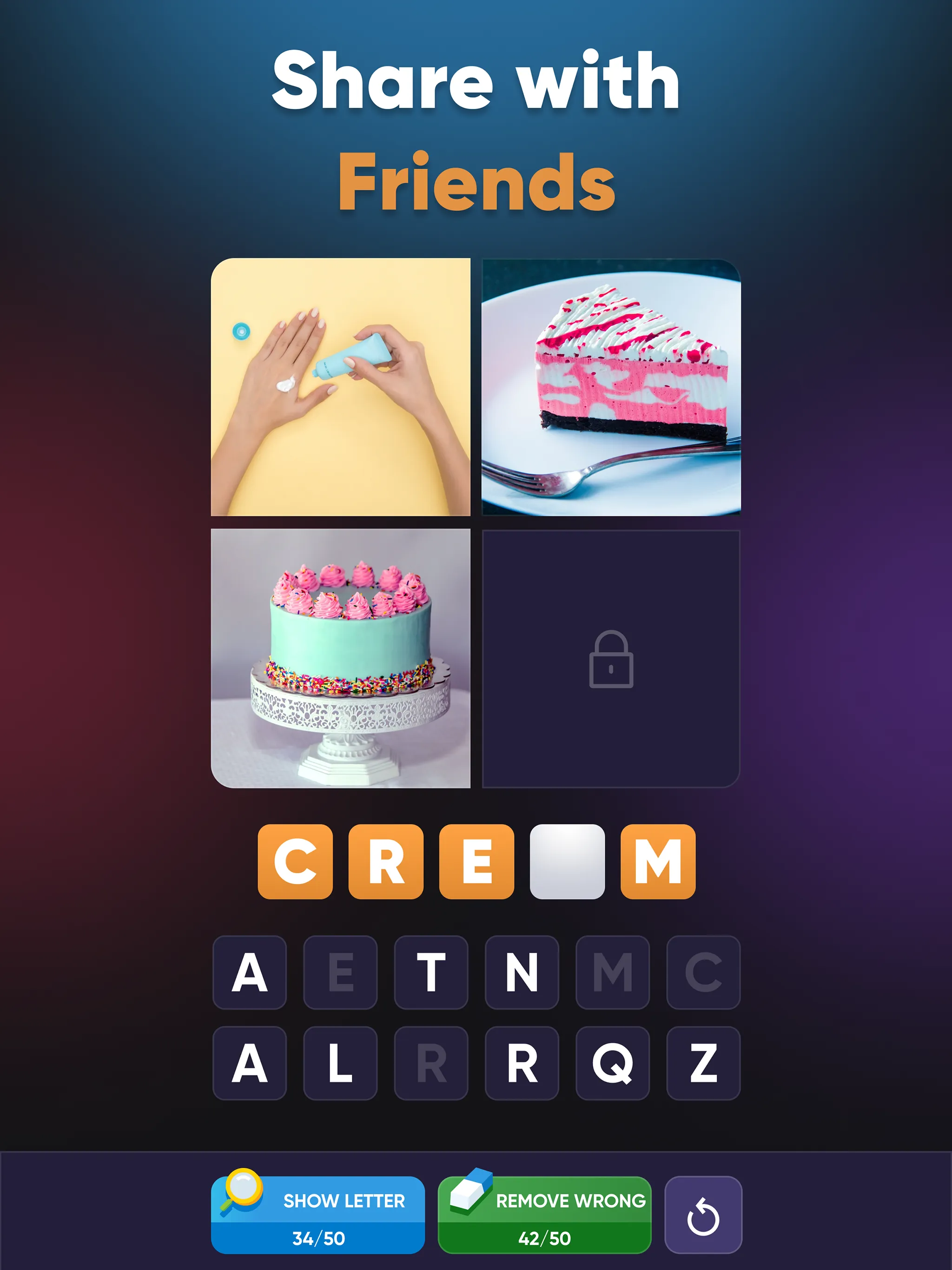 4 Pics Association Word Puzzle | Indus Appstore | Screenshot