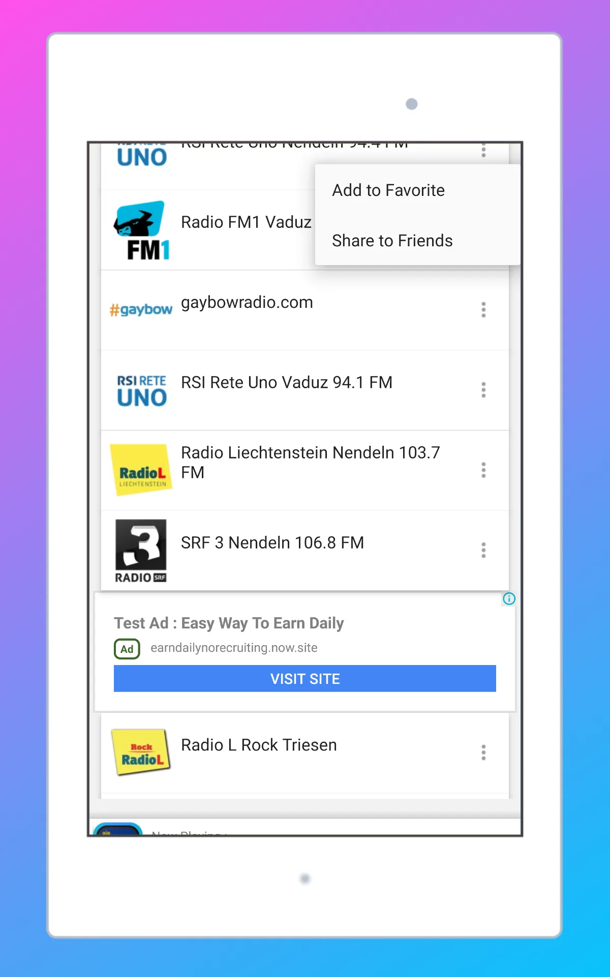 Radio Liechtenstein + Radio FM | Indus Appstore | Screenshot