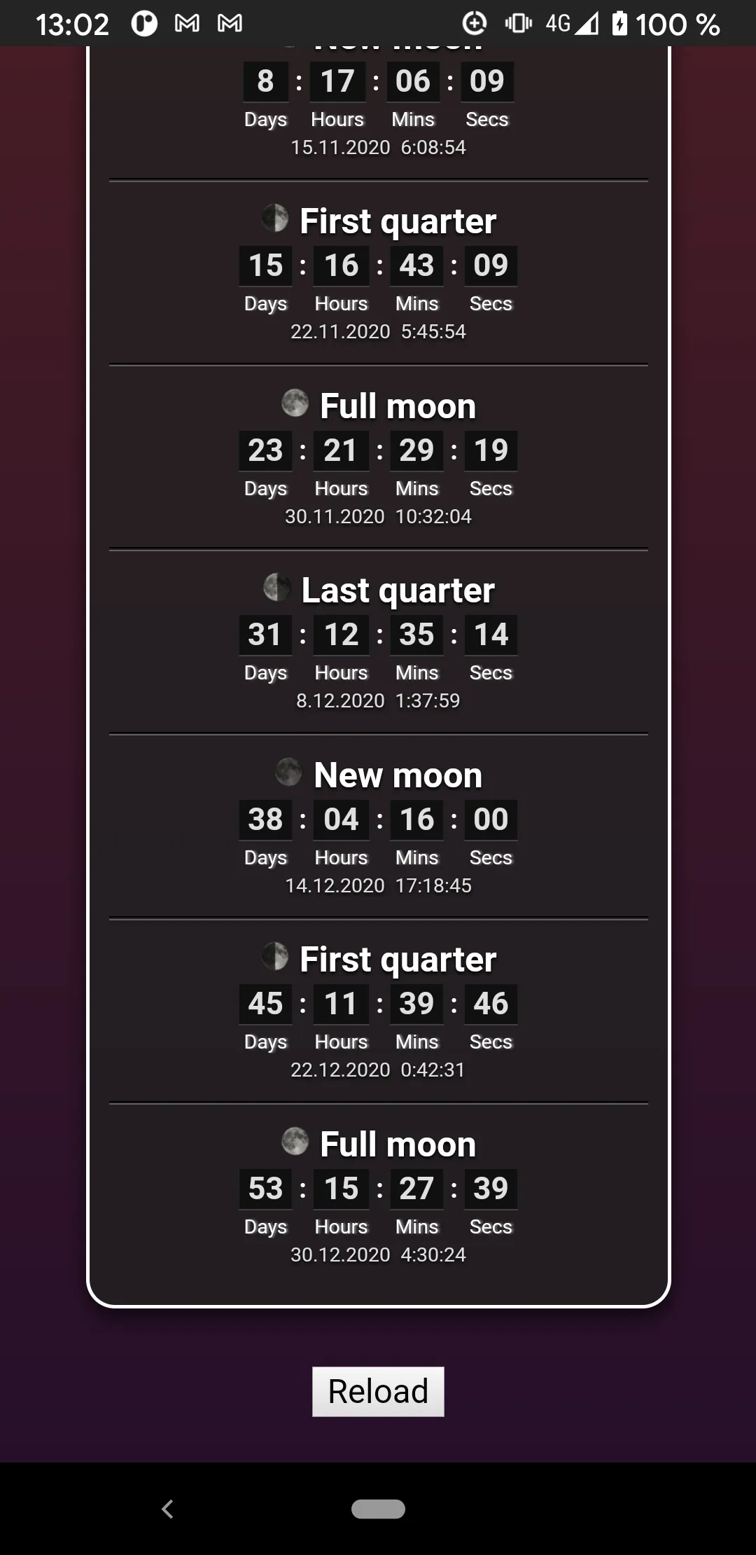 Moon Phases | Indus Appstore | Screenshot