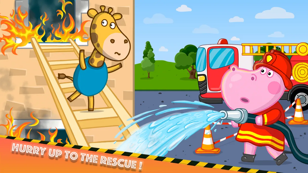 Fireman Hippo: City Hero | Indus Appstore | Screenshot