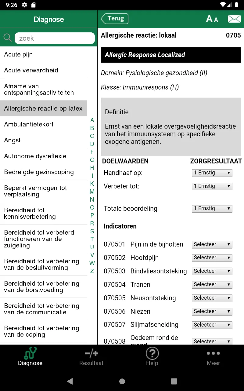 Verpleegk. zorgresultaten(NOC) | Indus Appstore | Screenshot