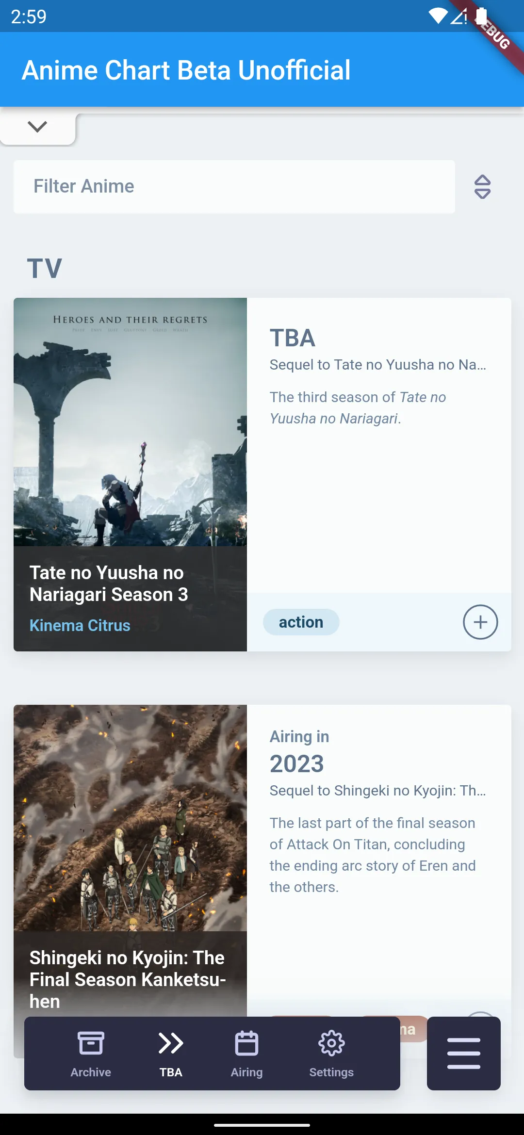 AniChart Beta Unofficial | Indus Appstore | Screenshot