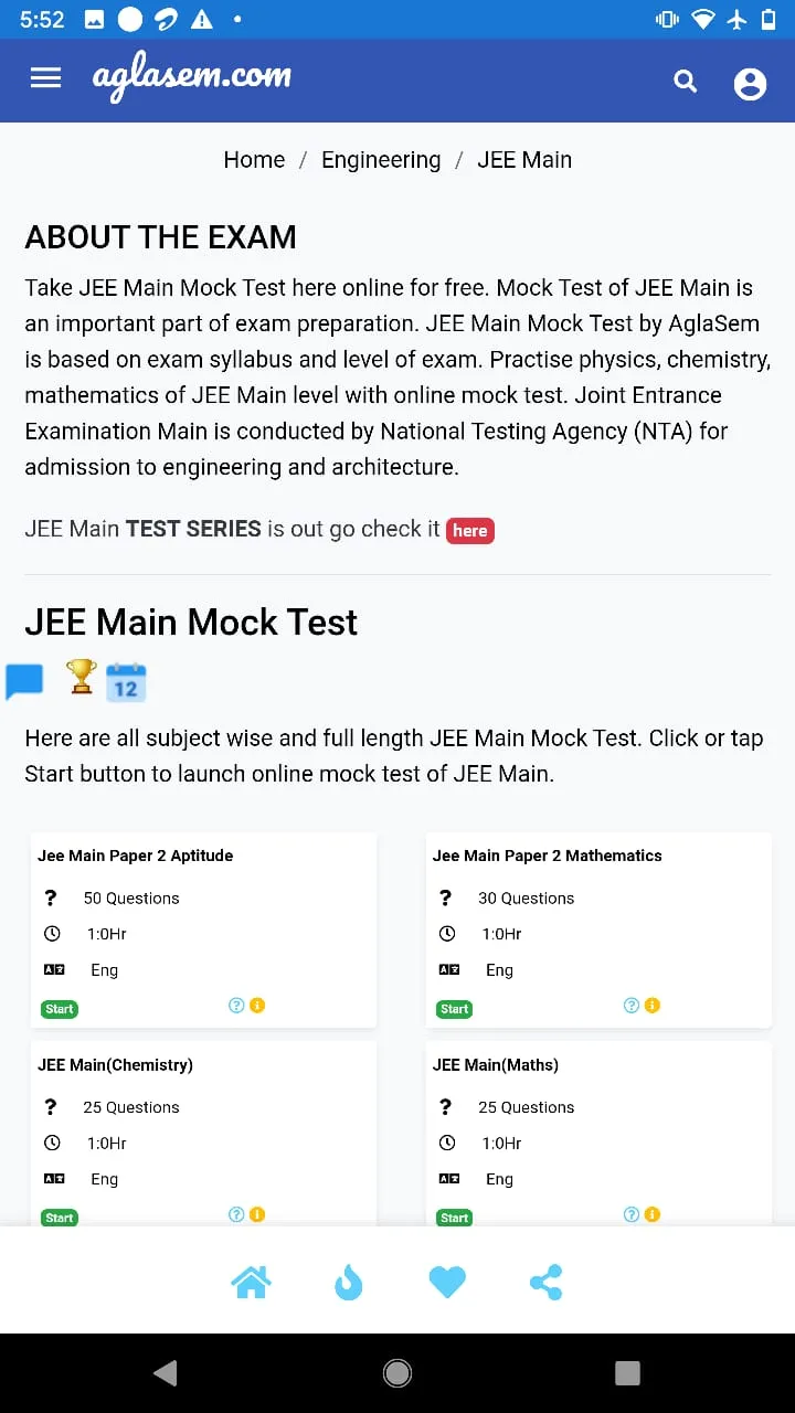 AglaSem Mock Test | Indus Appstore | Screenshot