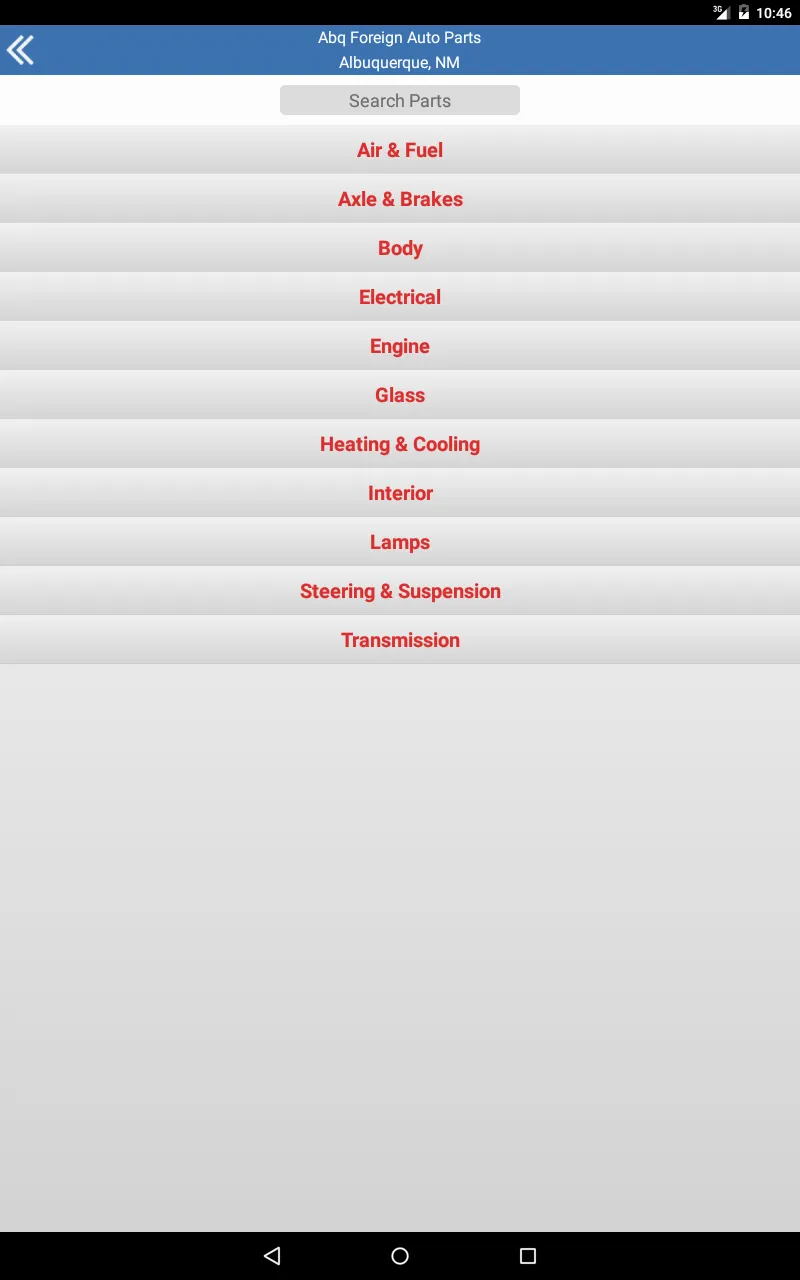 Albuquerque Foreign Auto Parts | Indus Appstore | Screenshot