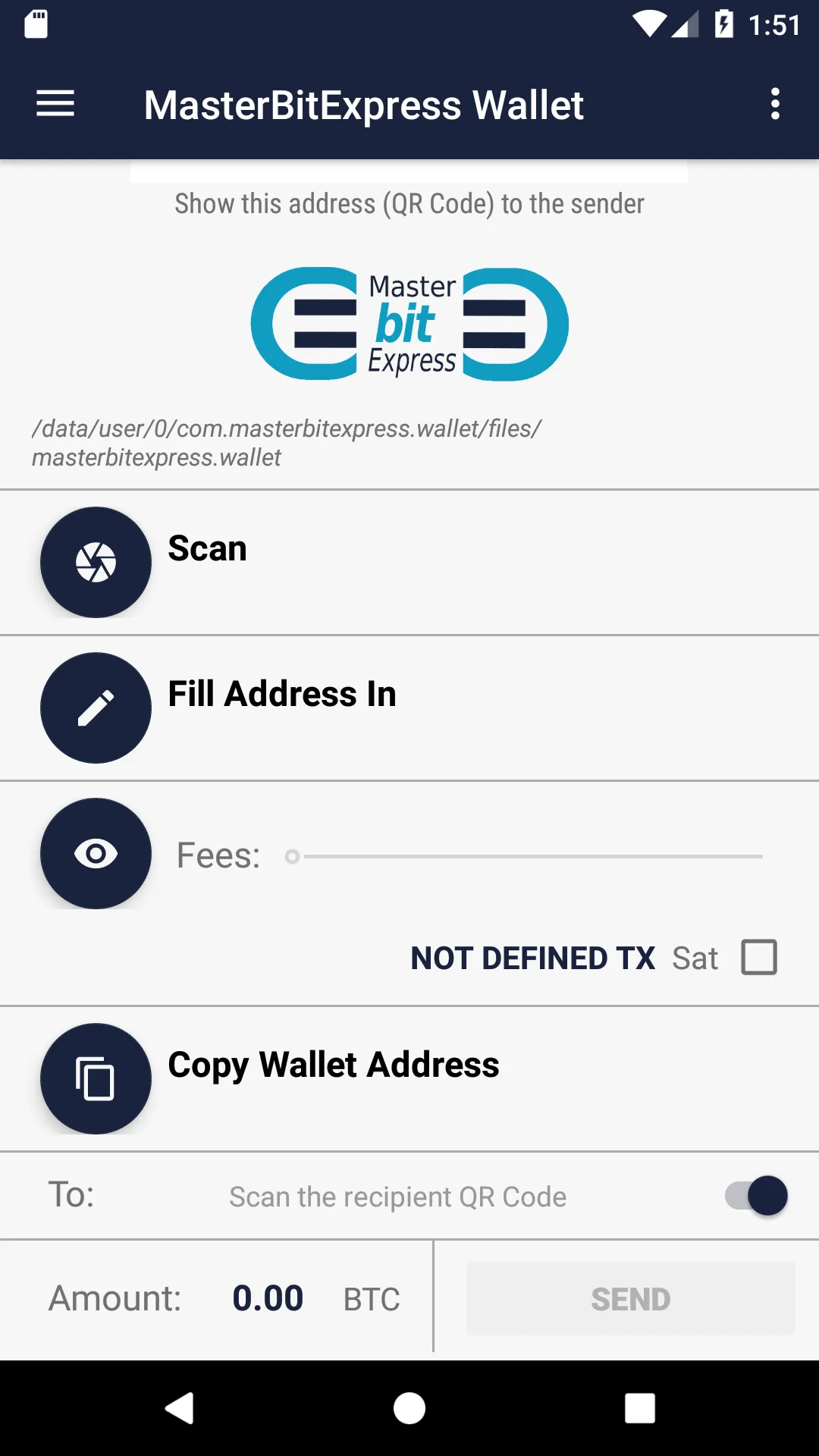 MasterBitExpress BTC Wallet | Indus Appstore | Screenshot