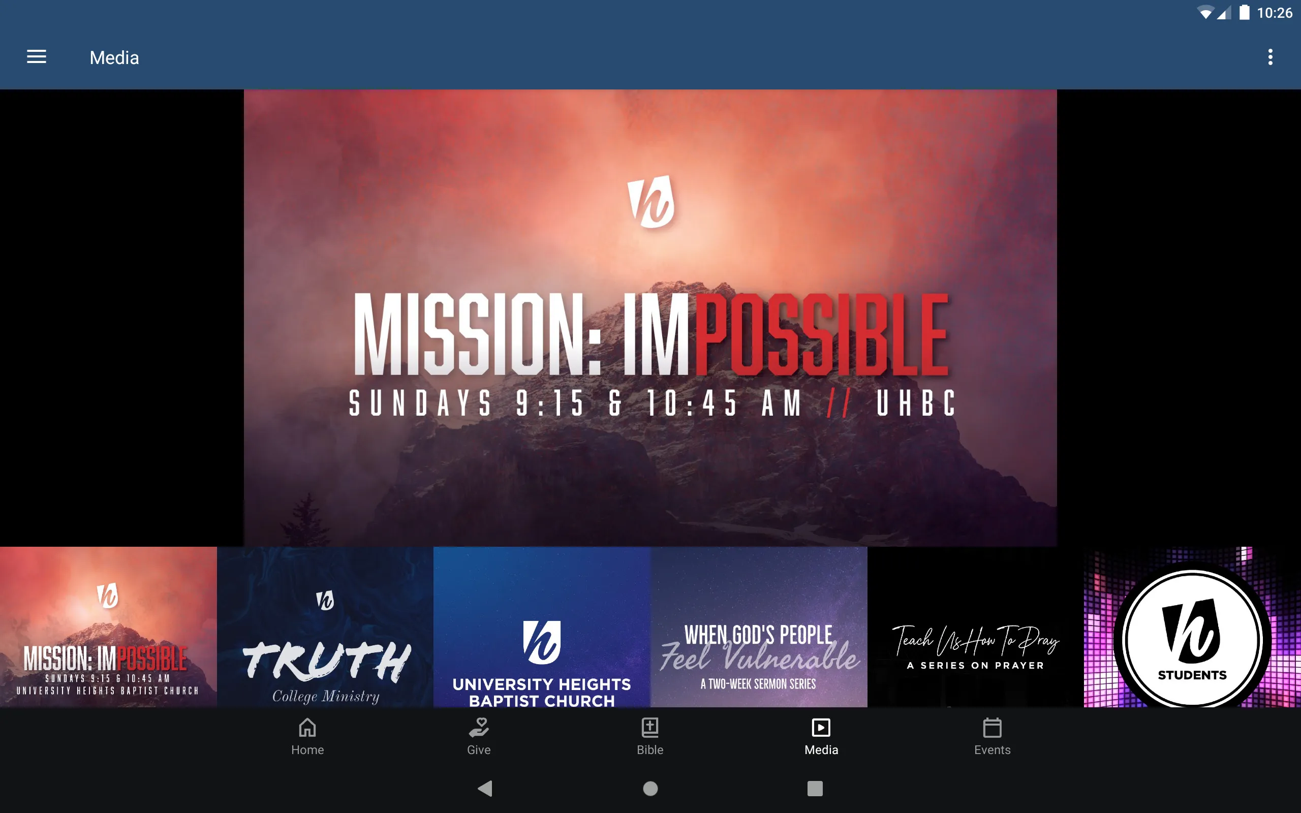 University Heights Church | Indus Appstore | Screenshot