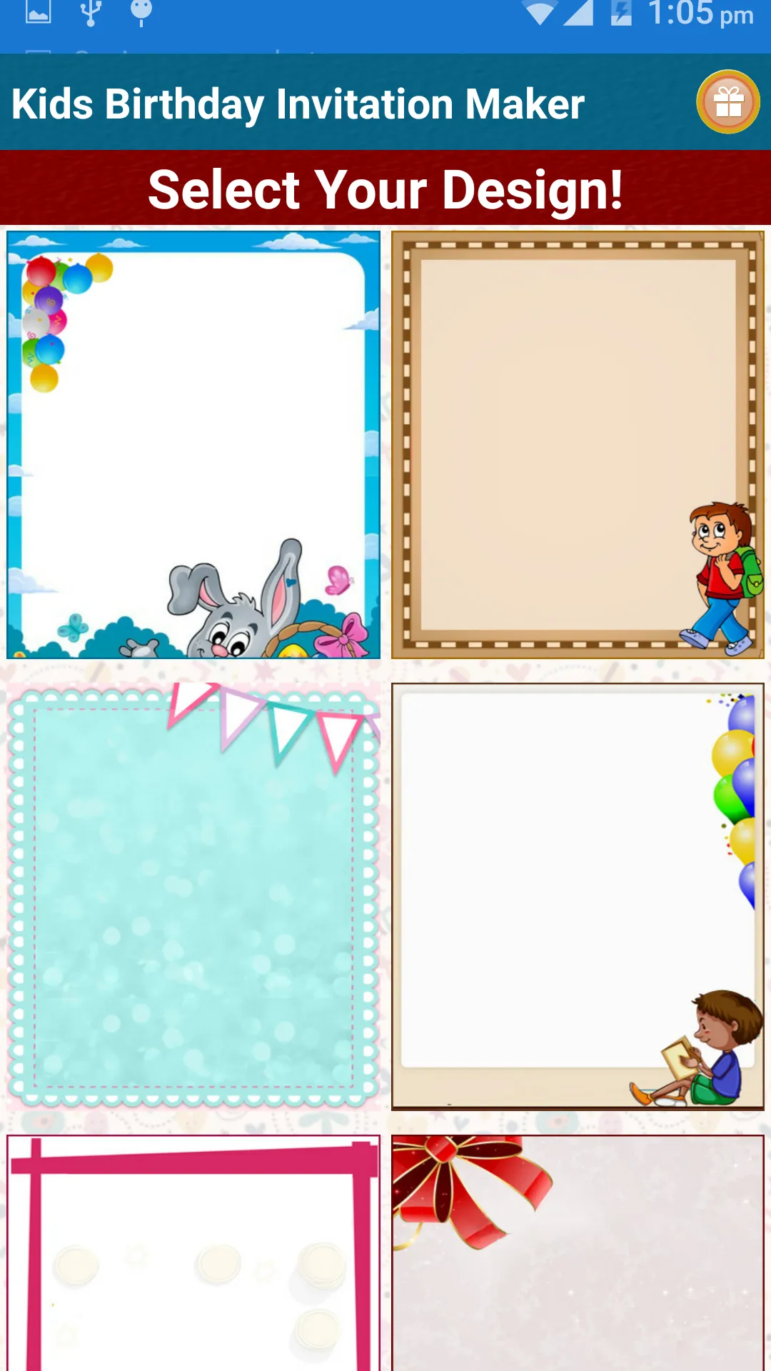 Kids Birthday Invitation Maker | Indus Appstore | Screenshot