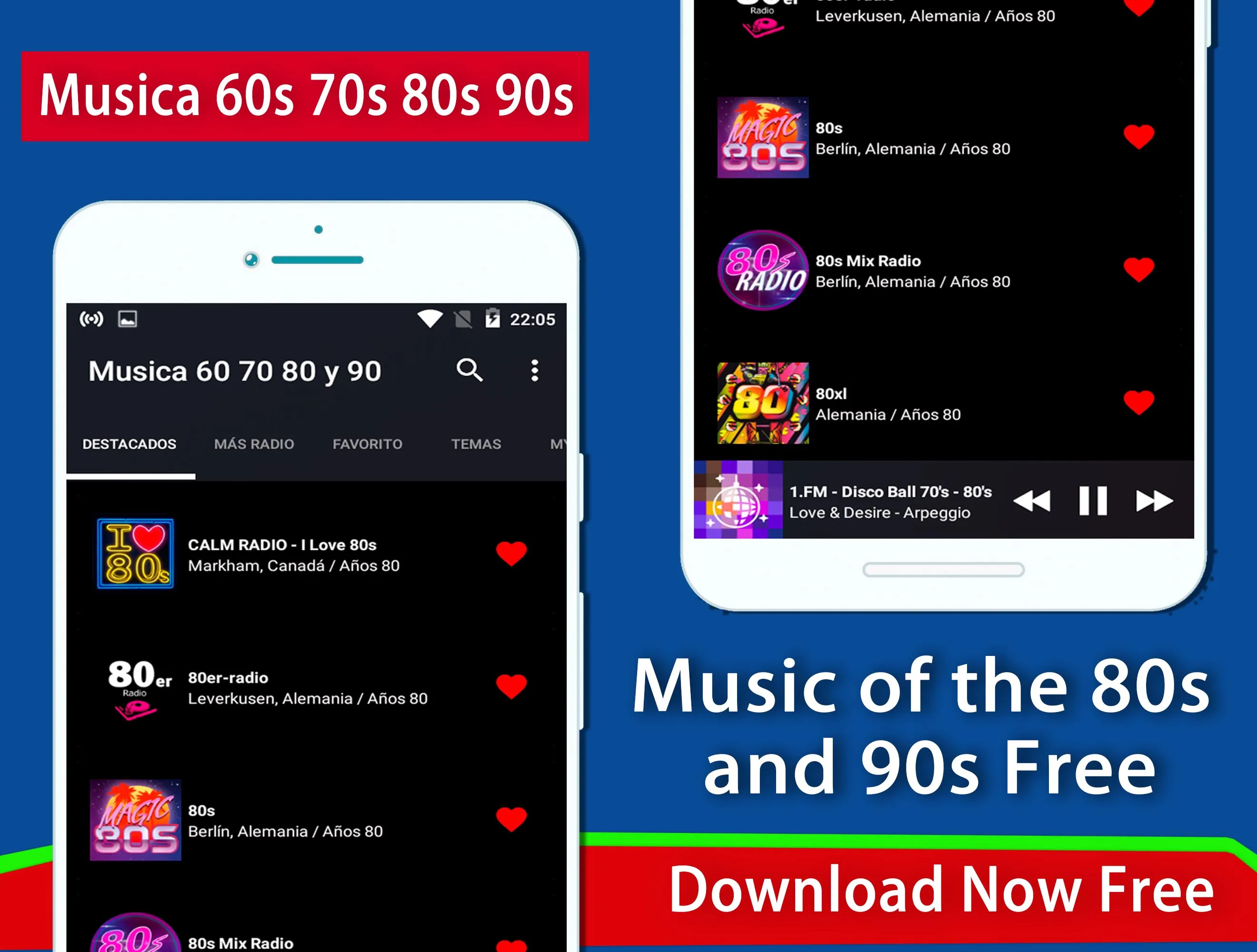 Musica de los 60 70 80 y 90 | Indus Appstore | Screenshot