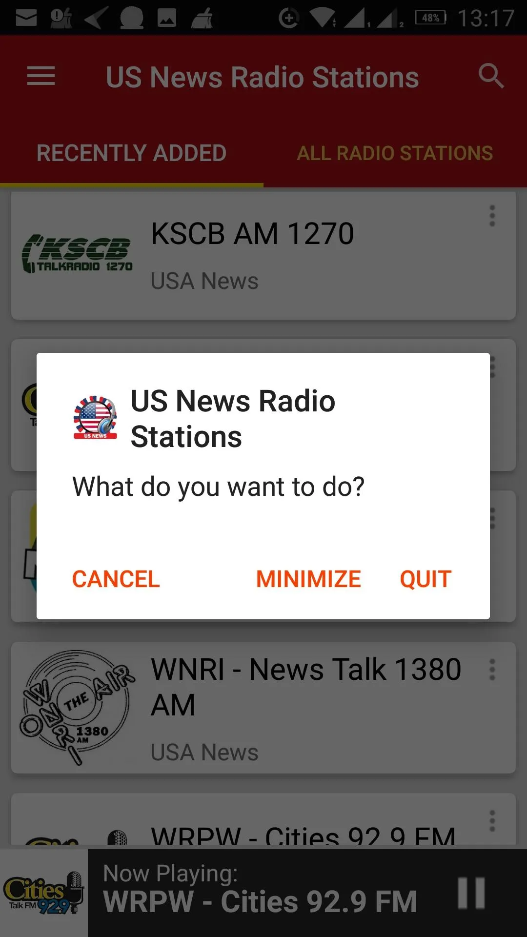 USA News Radio Stations | Indus Appstore | Screenshot