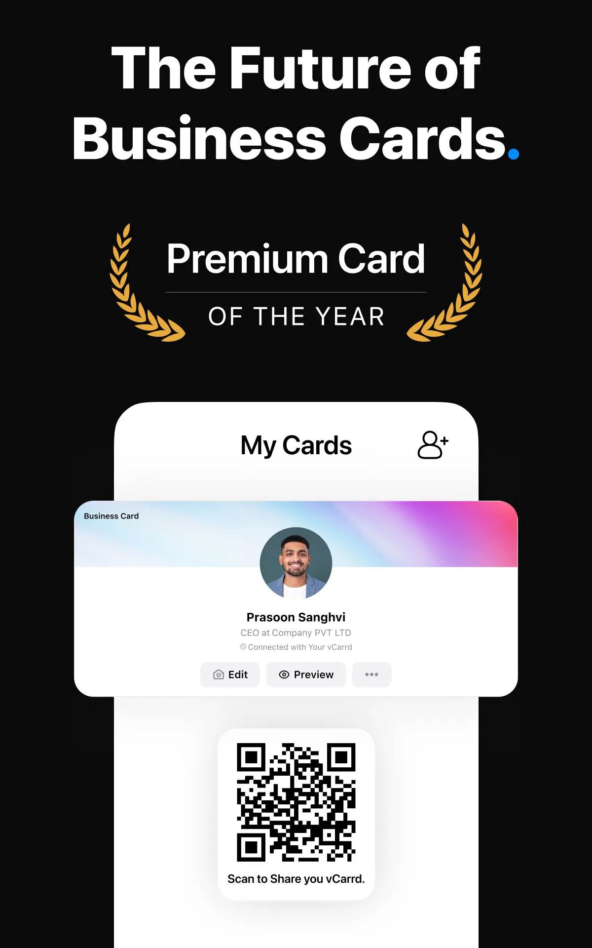 Digital Business Card - vCarrd | Indus Appstore | Screenshot