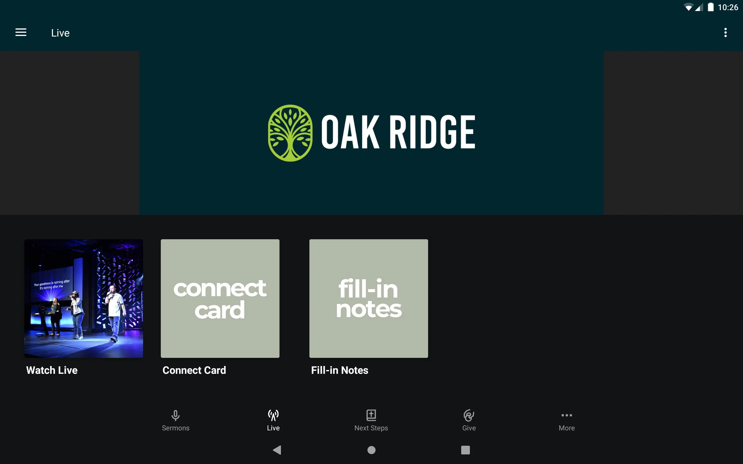 Oak Ridge Church | Indus Appstore | Screenshot