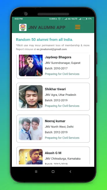 JNV Alumni App – Navodaya | Indus Appstore | Screenshot