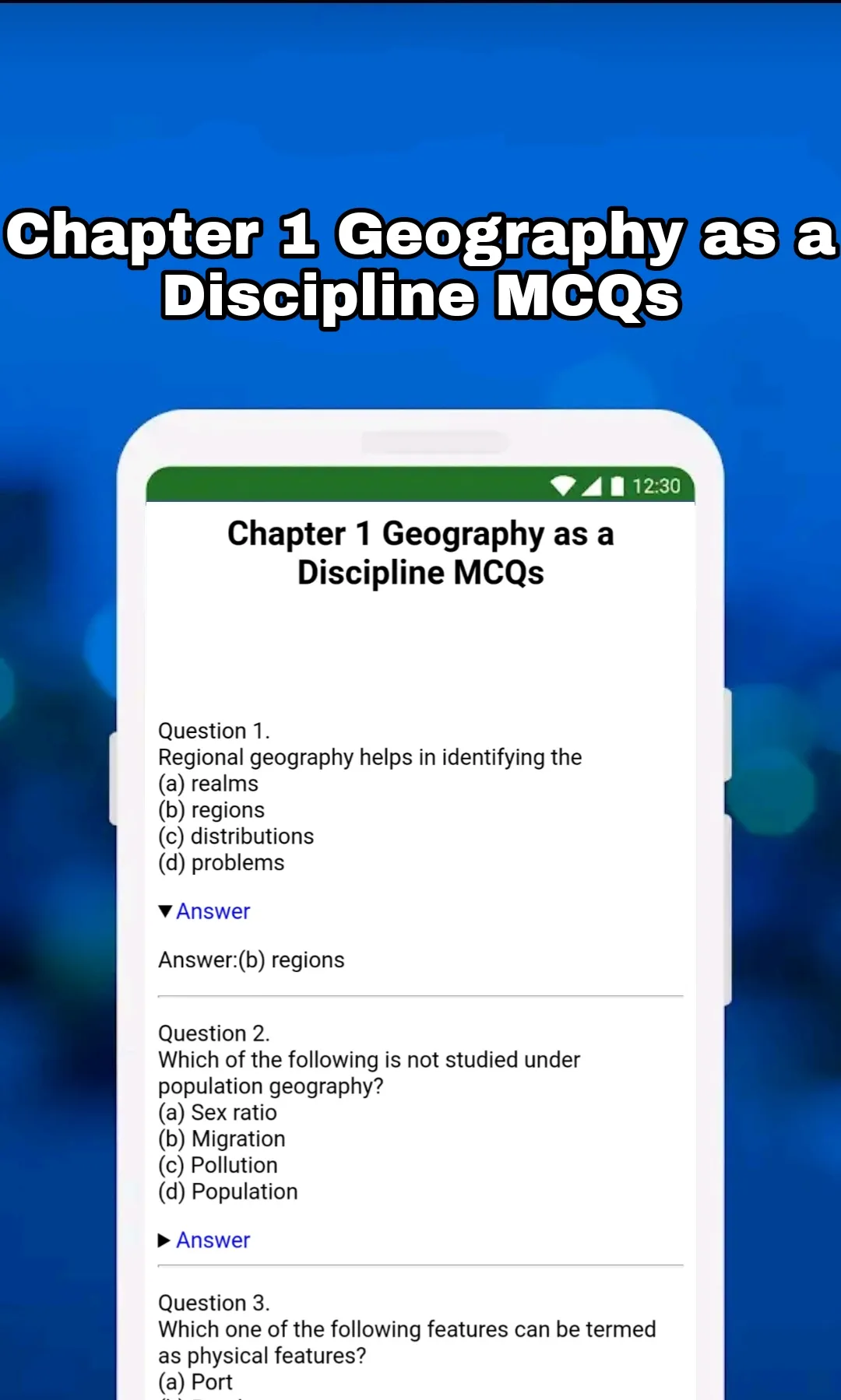 Class 11 Geography Notes & MCQ | Indus Appstore | Screenshot