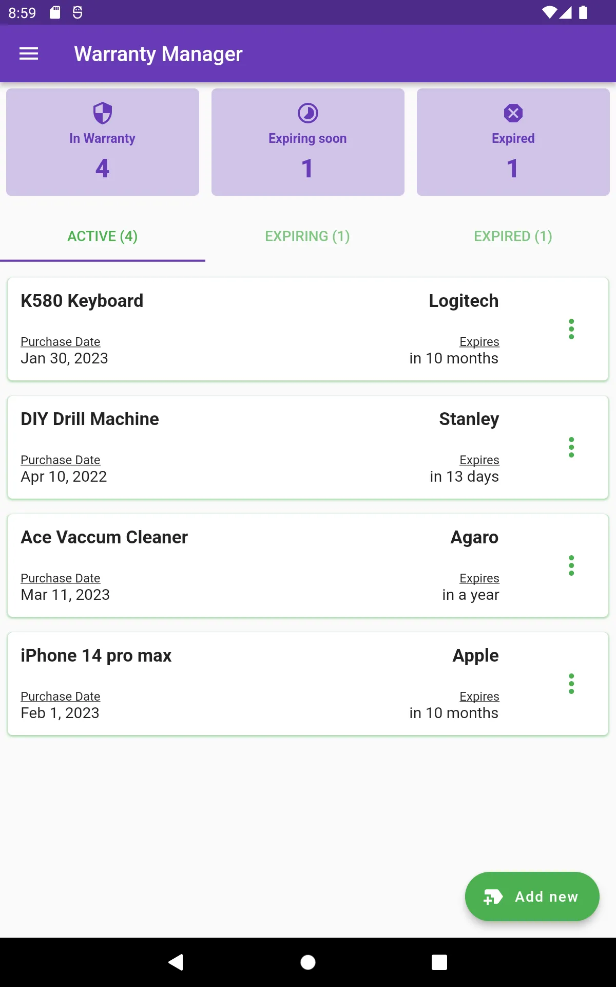 Warranty Manager Cloud | Indus Appstore | Screenshot