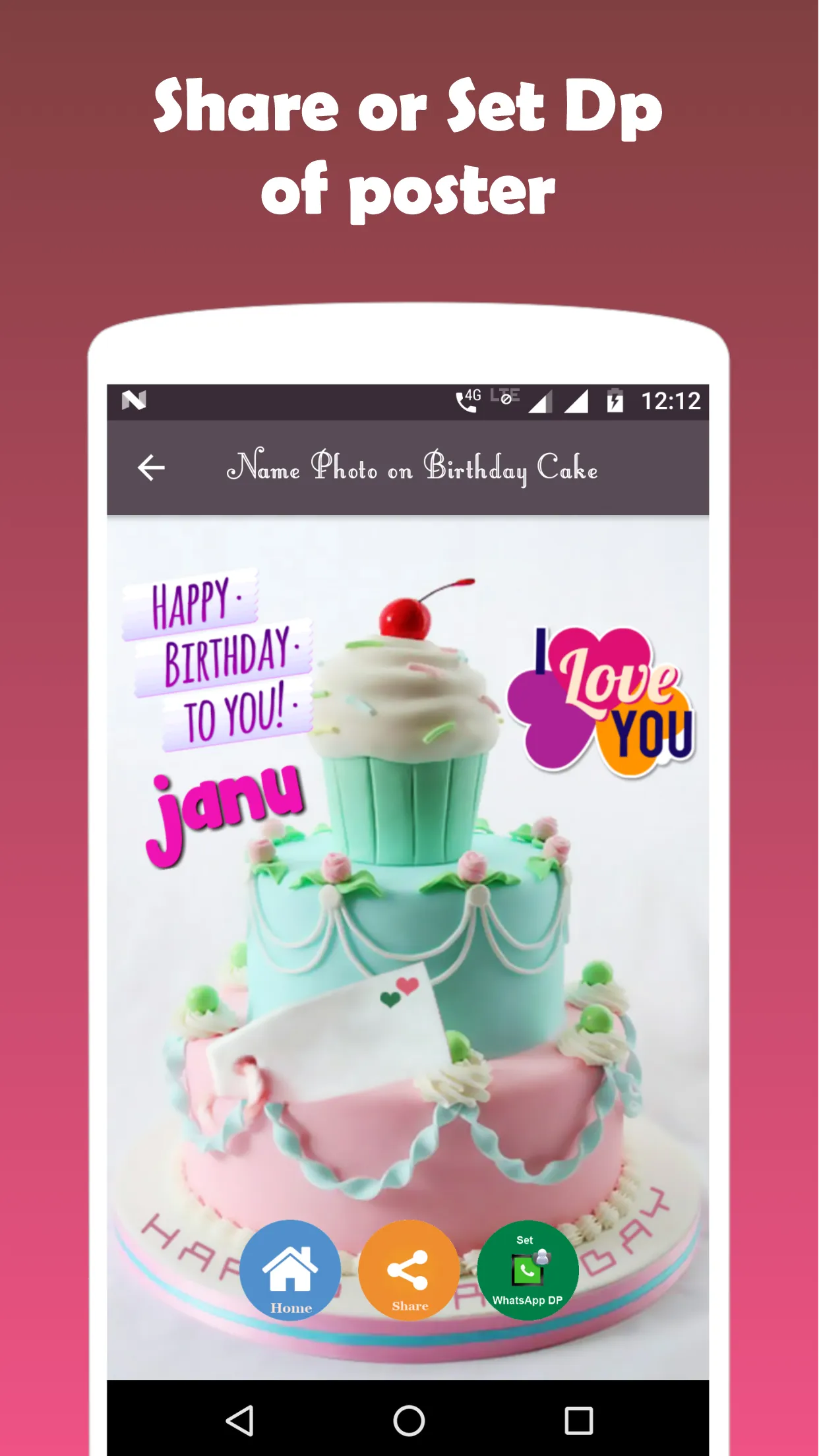 Name on Birthday Cake | Indus Appstore | Screenshot