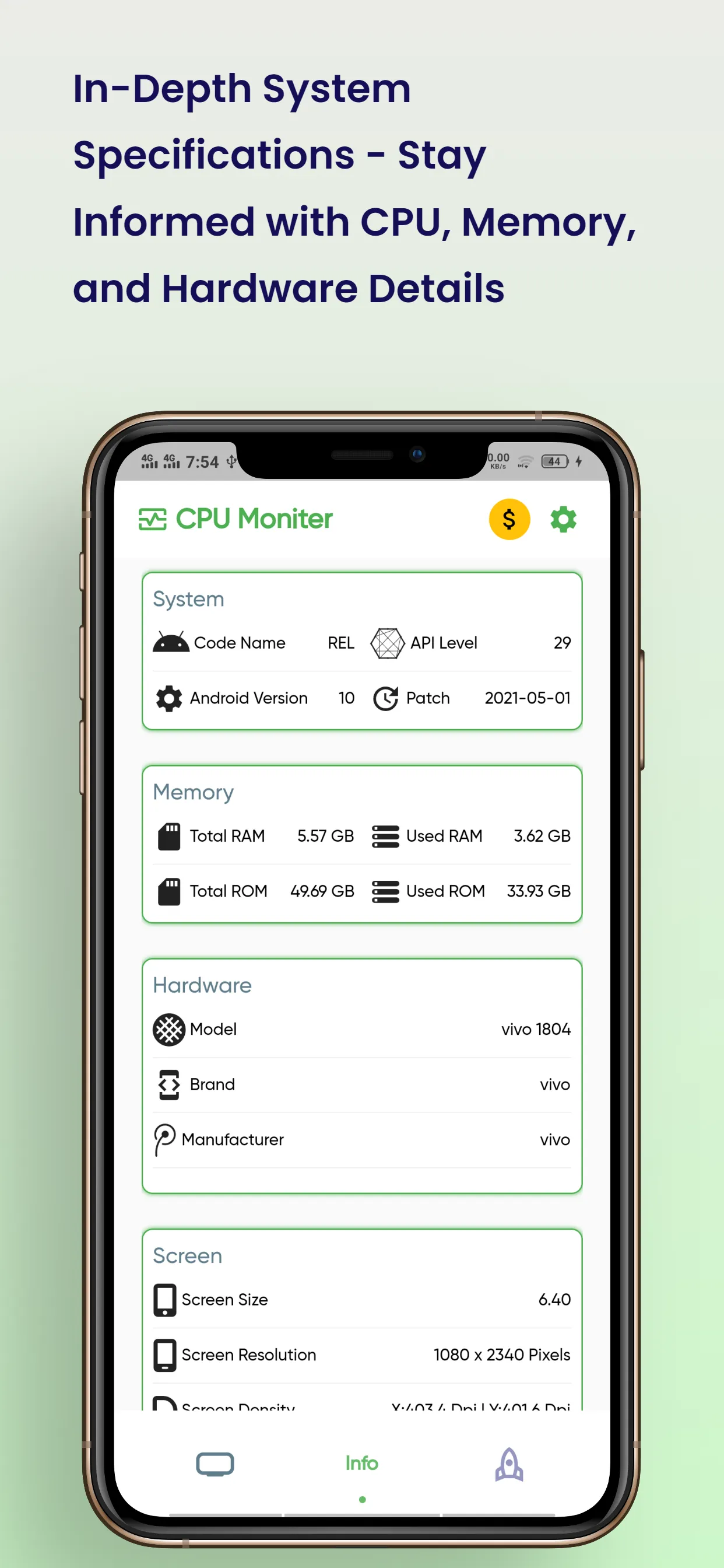 Cpu Monitor: Temperature | Indus Appstore | Screenshot