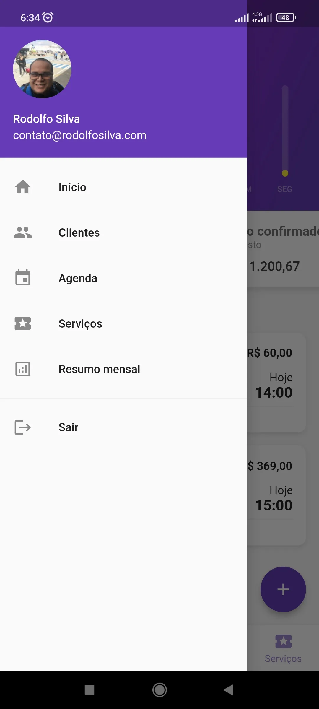 Sistema de Gestão para Salão | Indus Appstore | Screenshot