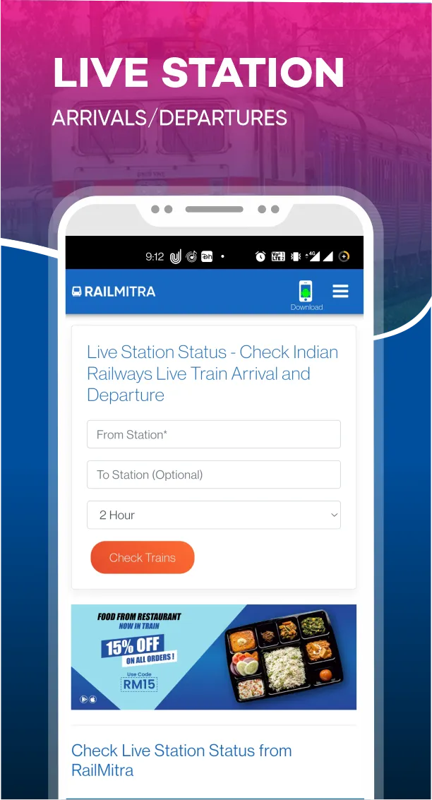LiveTrain, PNR & Food Delivery | Indus Appstore | Screenshot