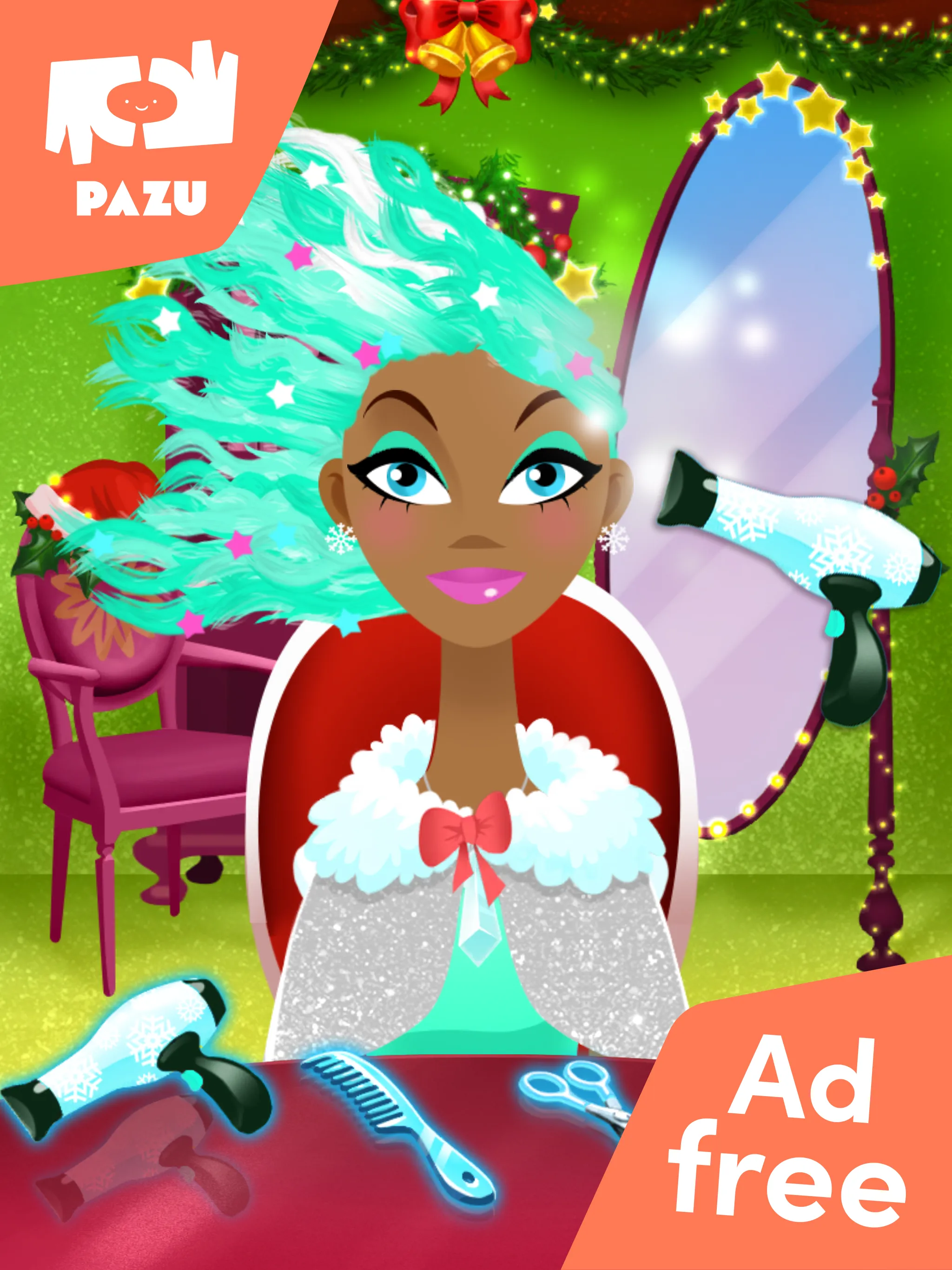 Girls Hair Salon Christmas | Indus Appstore | Screenshot