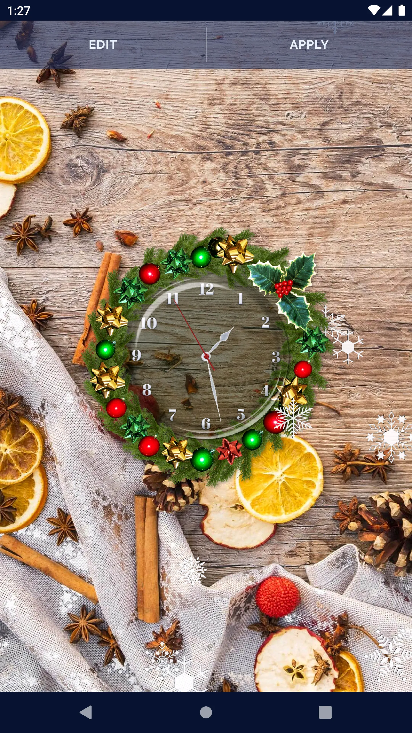 Christmas Clock Live Wallpaper | Indus Appstore | Screenshot