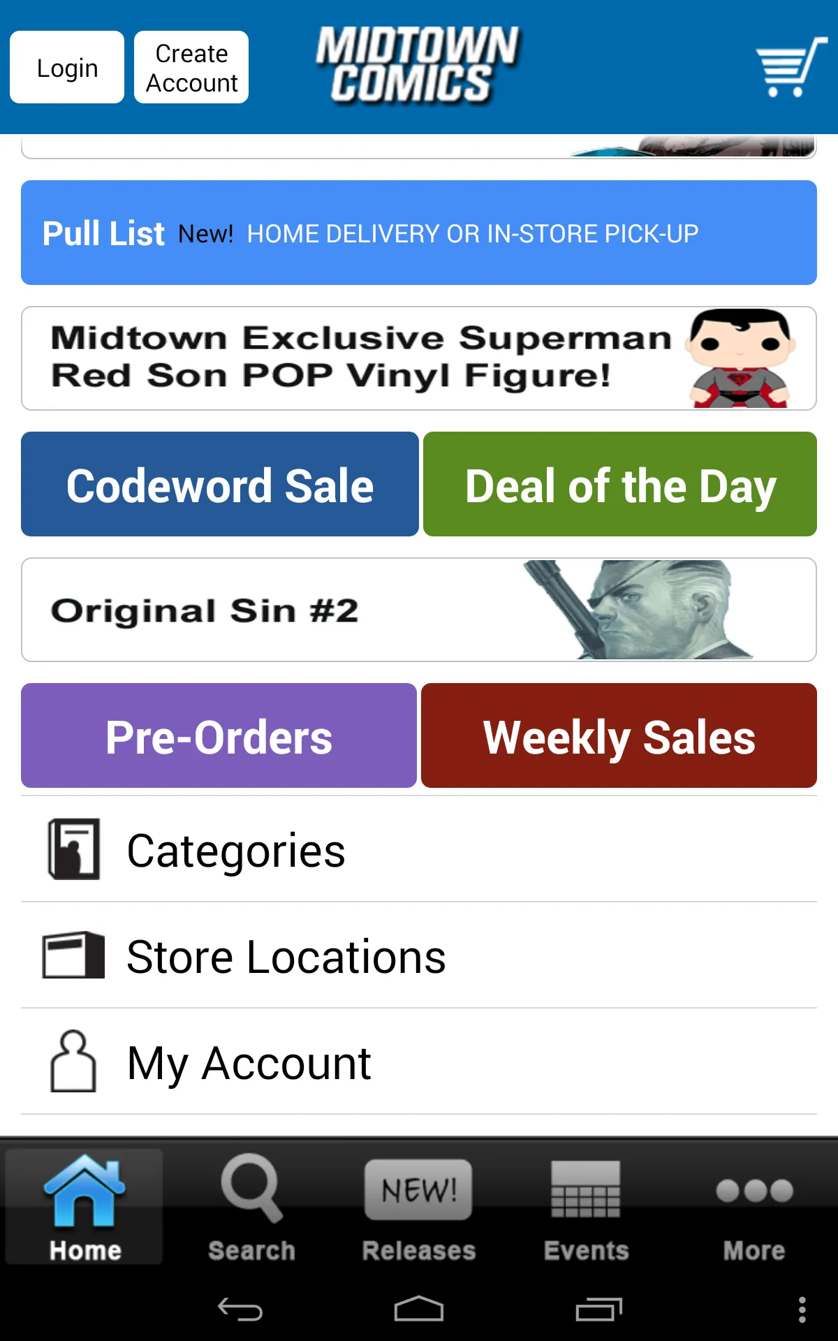 Midtown Comics | Indus Appstore | Screenshot