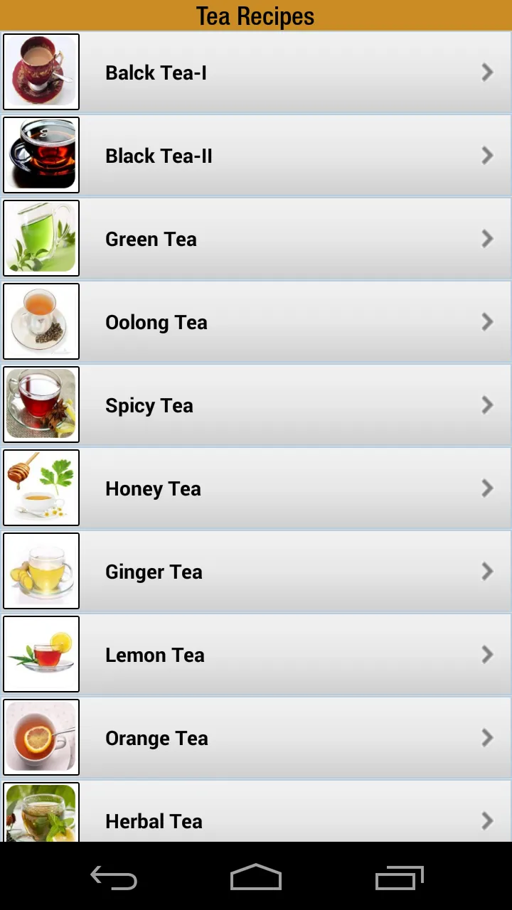 Tea Recipes | Indus Appstore | Screenshot