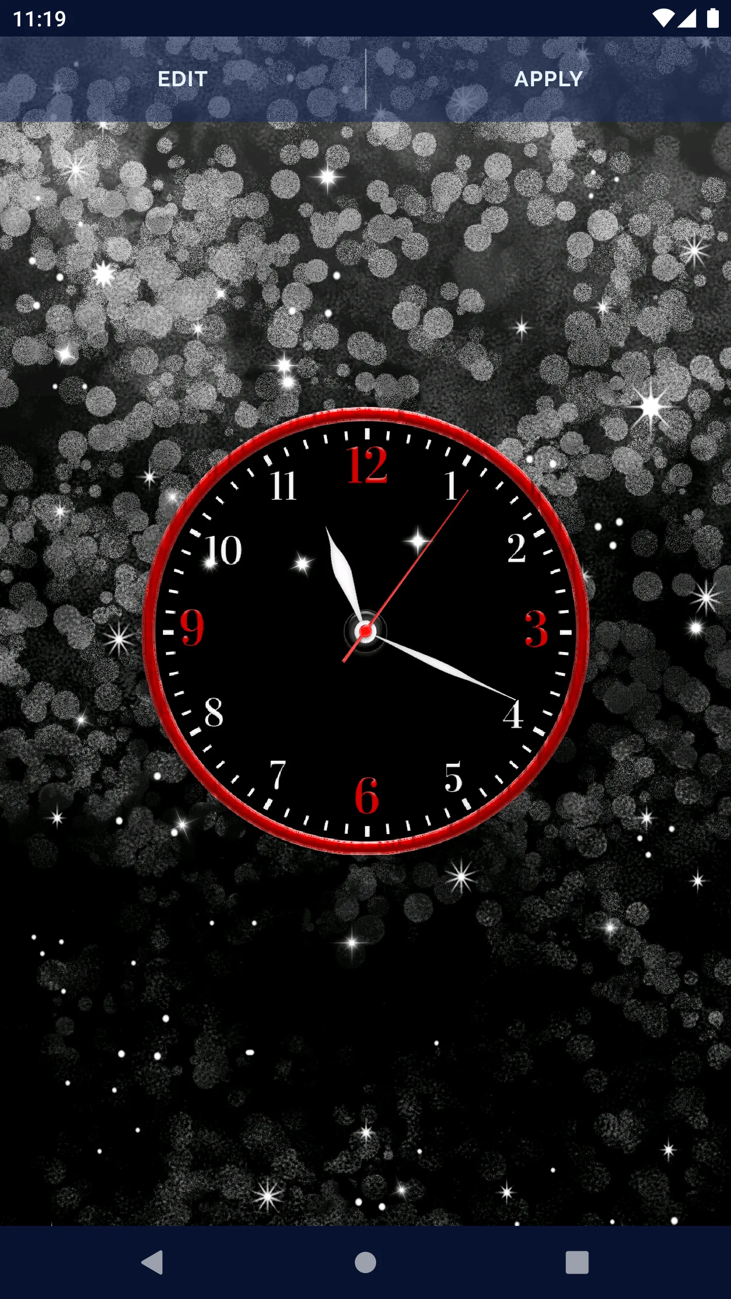 Black Clock Live Wallpaper | Indus Appstore | Screenshot