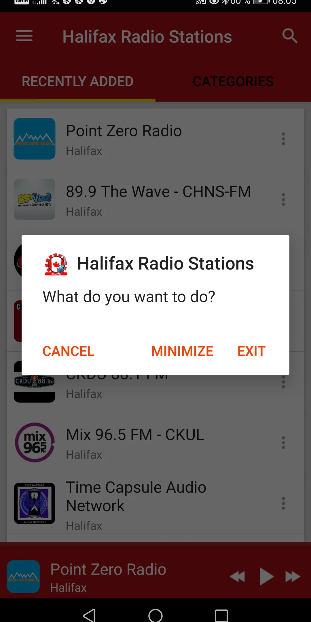 Halifax Radio Stations, Canada | Indus Appstore | Screenshot