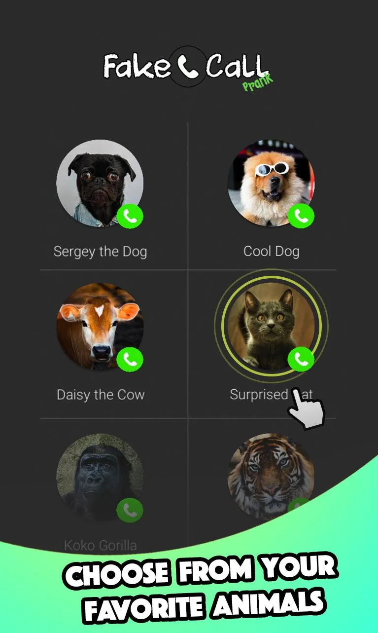 Fake Call Prank- Animals | Indus Appstore | Screenshot