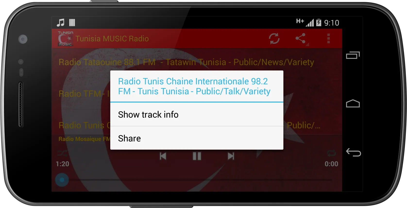 Tunisia MUSIC Radio | Indus Appstore | Screenshot