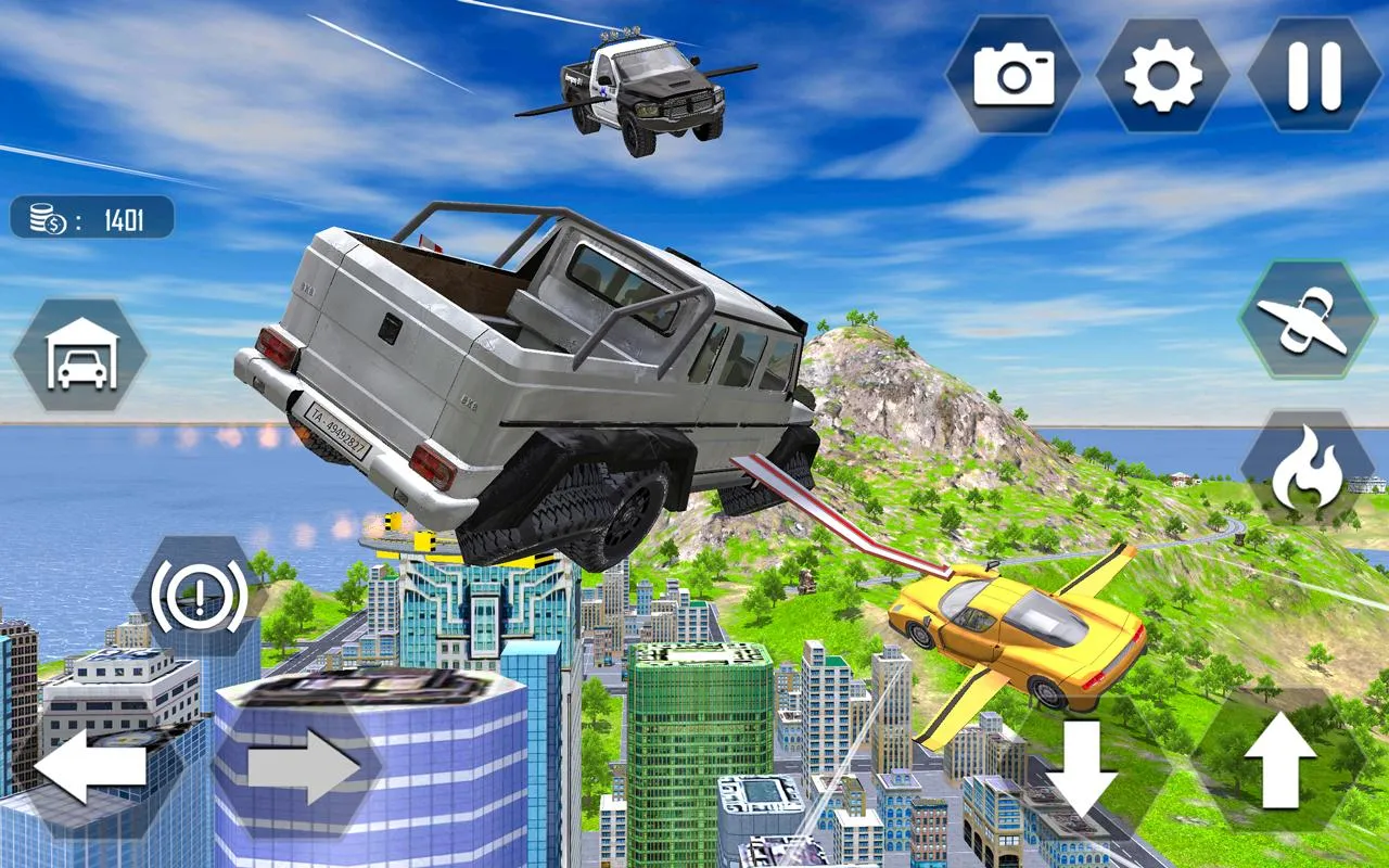 Flying Car Extreme Simulator | Indus Appstore | Screenshot