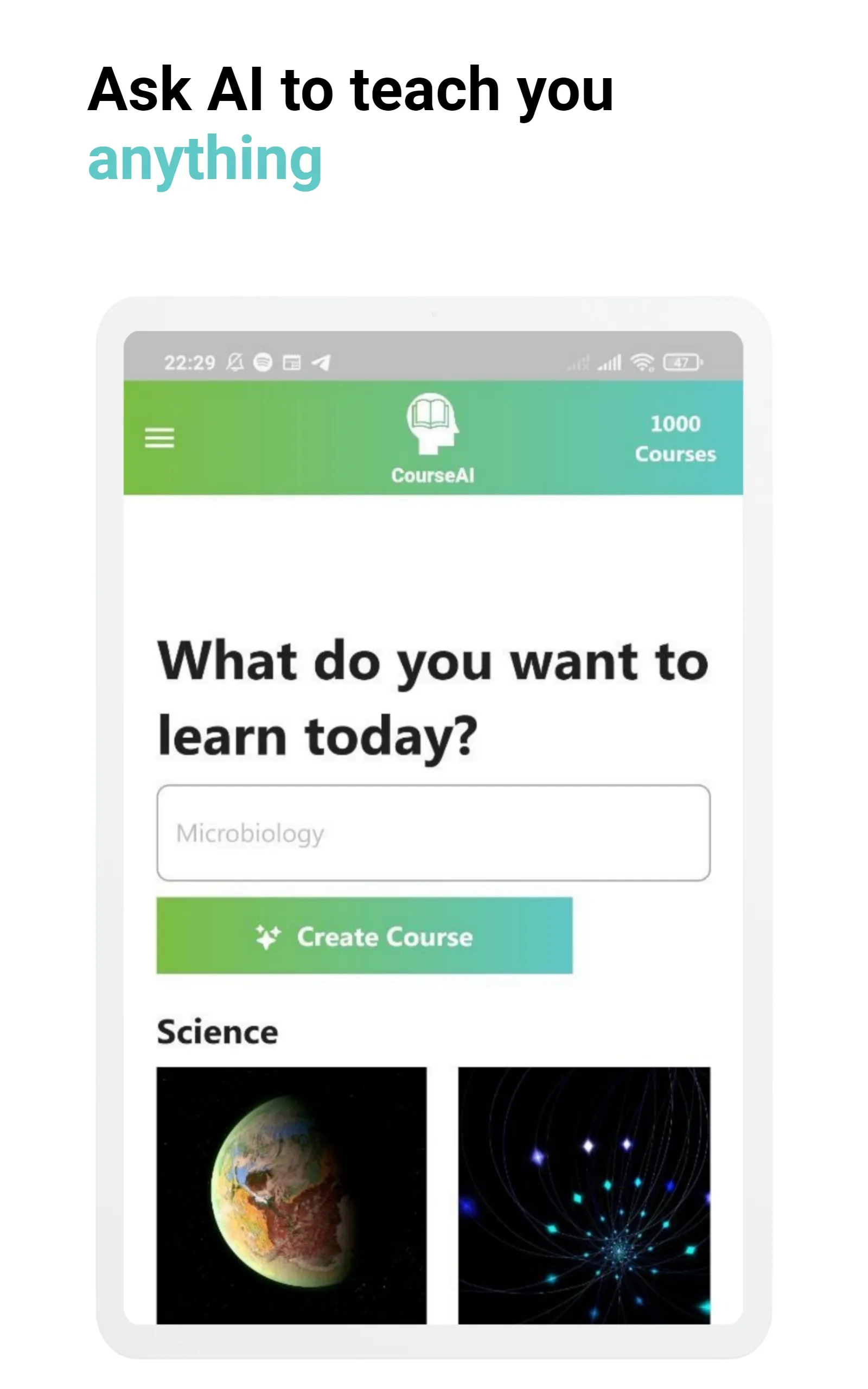 CourseAI: Learn Anything | Indus Appstore | Screenshot