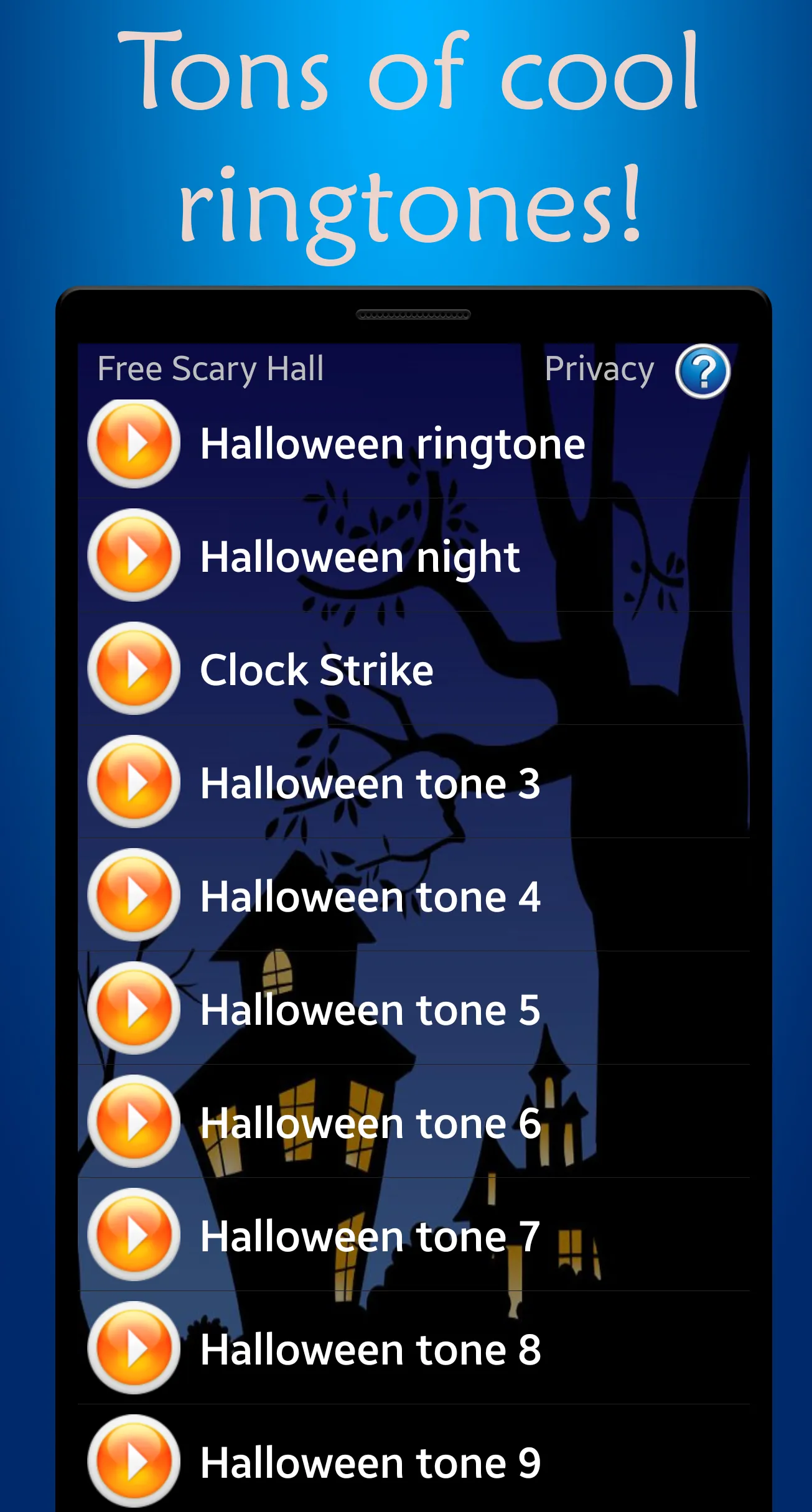 Scary Halloween Ringtones | Indus Appstore | Screenshot