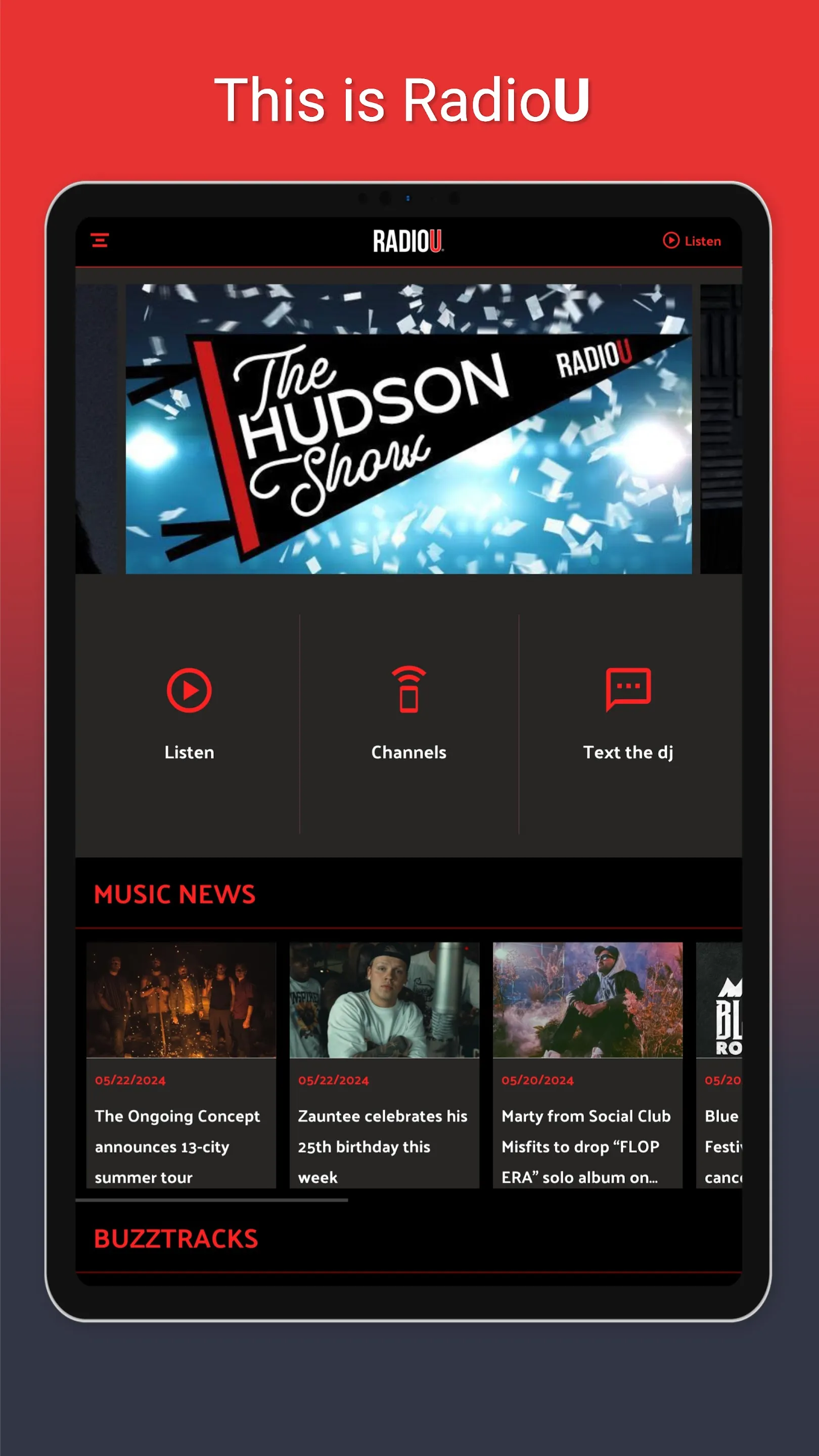 RadioU – Where Music Is Going | Indus Appstore | Screenshot