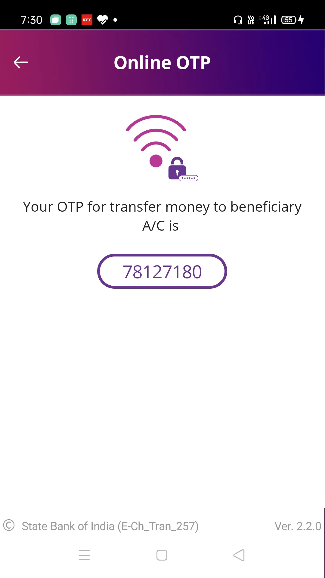 SBI Secure OTP | Indus Appstore | Screenshot