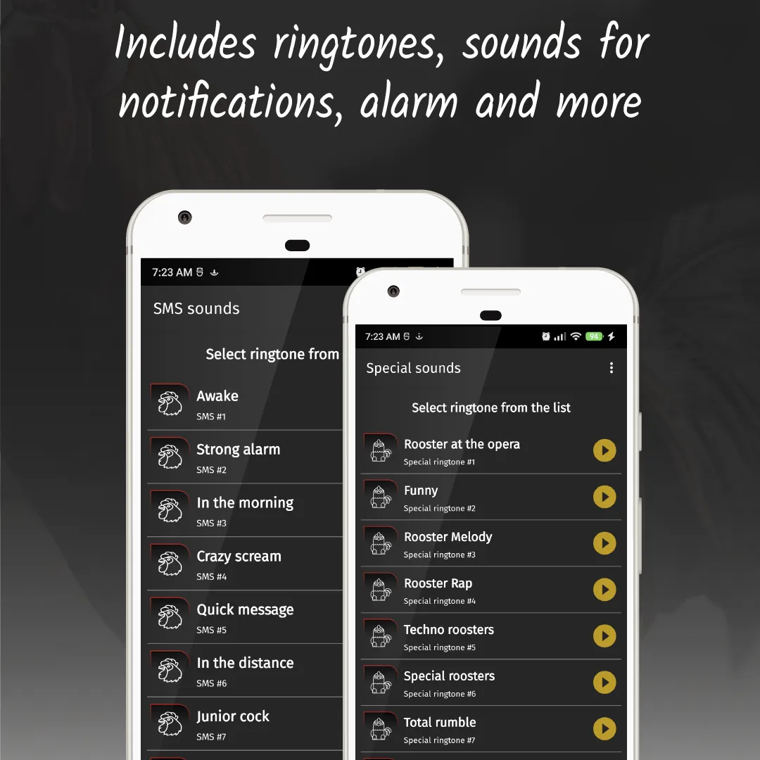 Rooster ringtones for phone | Indus Appstore | Screenshot