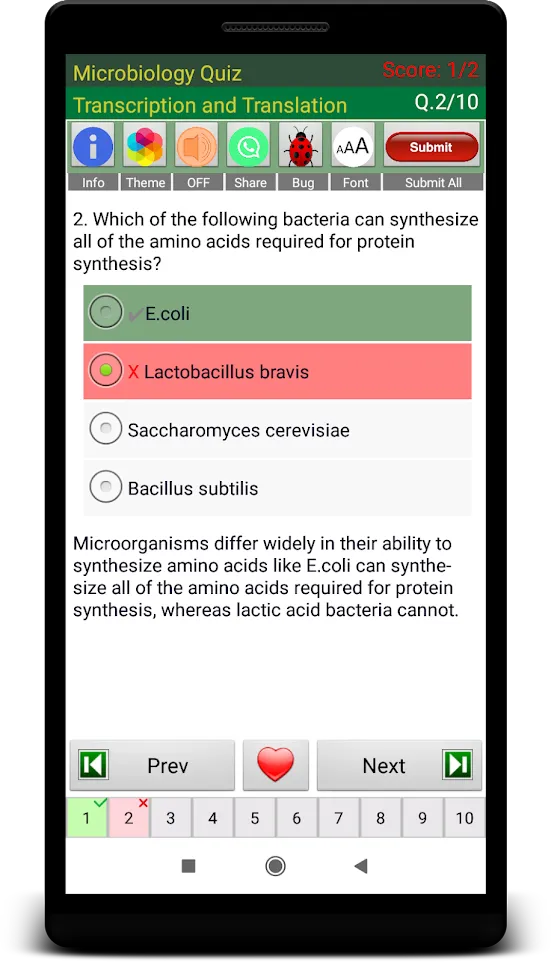 Microbiology Quiz | Indus Appstore | Screenshot