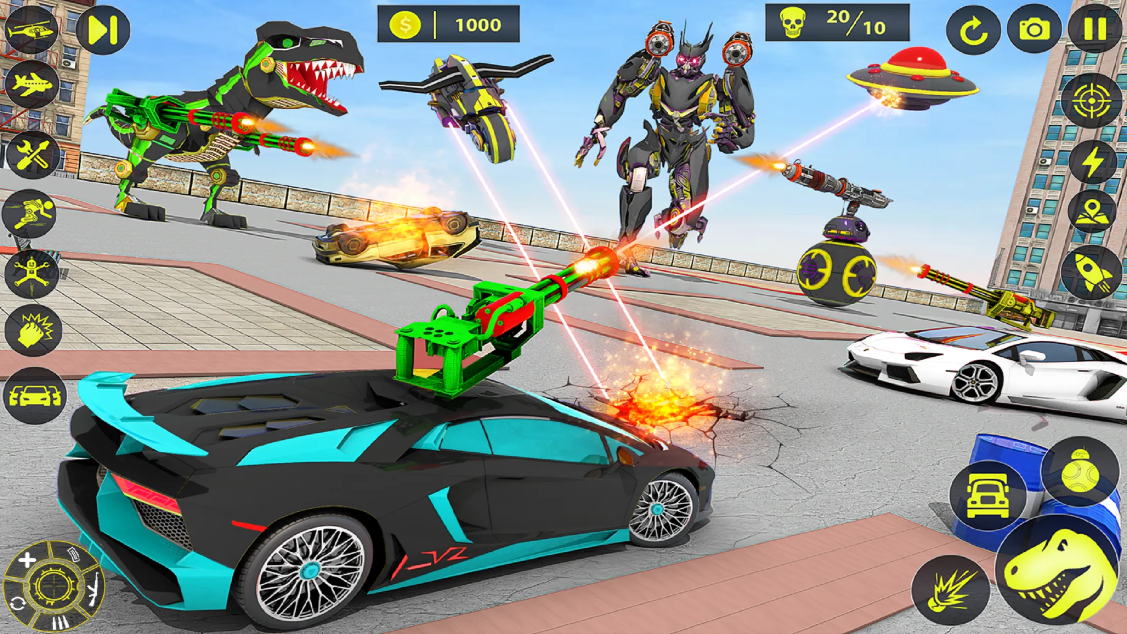 Dino Robot Car Transform Games | Indus Appstore | Screenshot