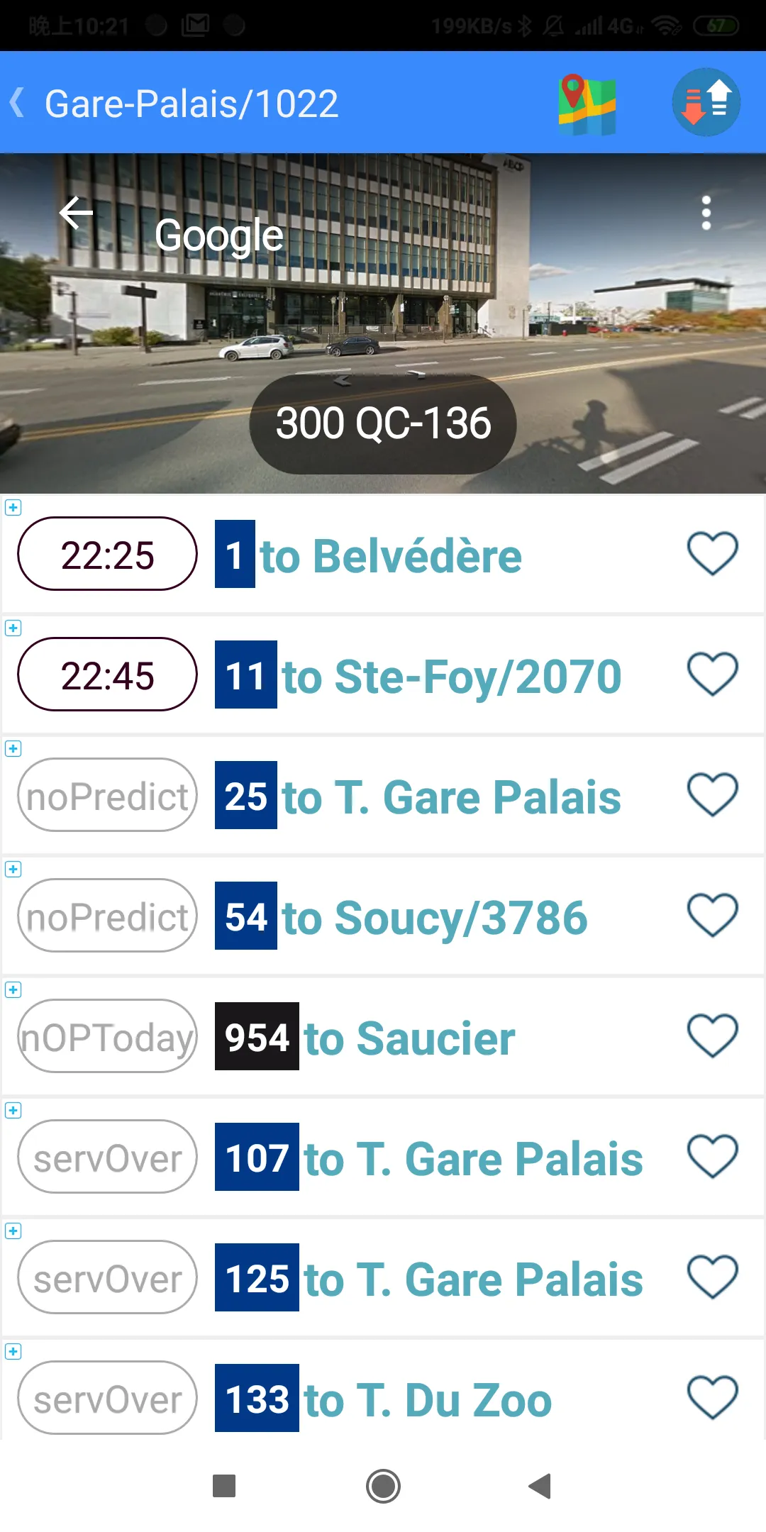 Quebec Bus Timetable | Indus Appstore | Screenshot