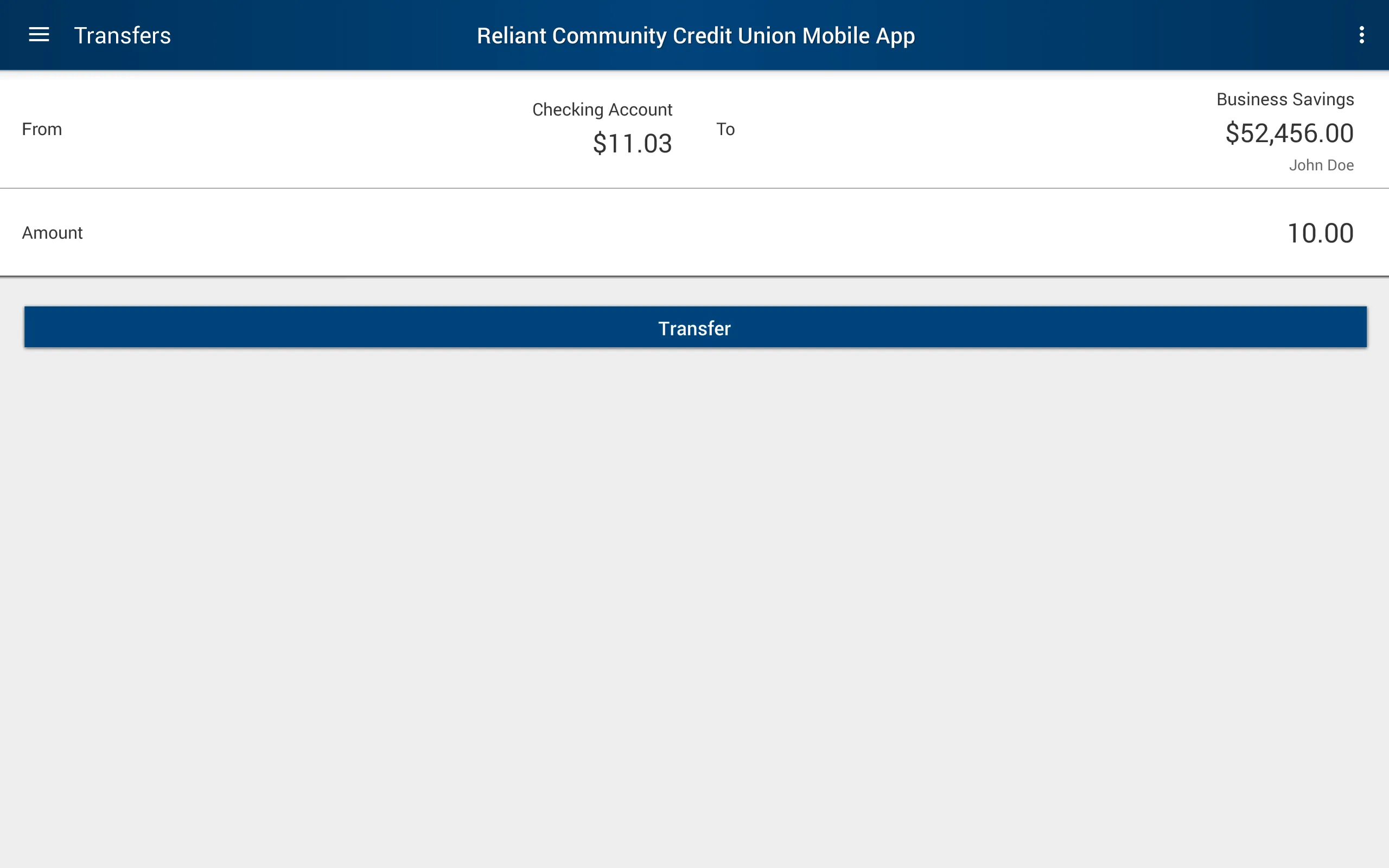 Reliant Community Credit Union | Indus Appstore | Screenshot