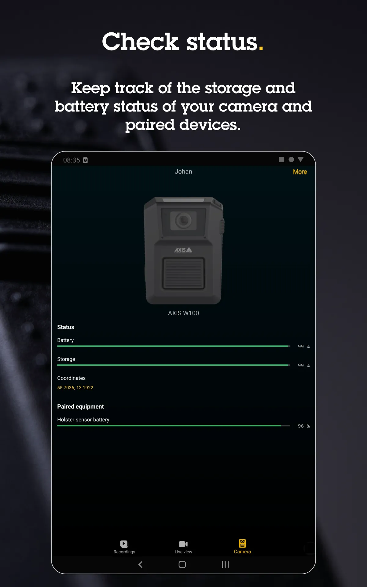 AXIS Body Worn Assistant | Indus Appstore | Screenshot