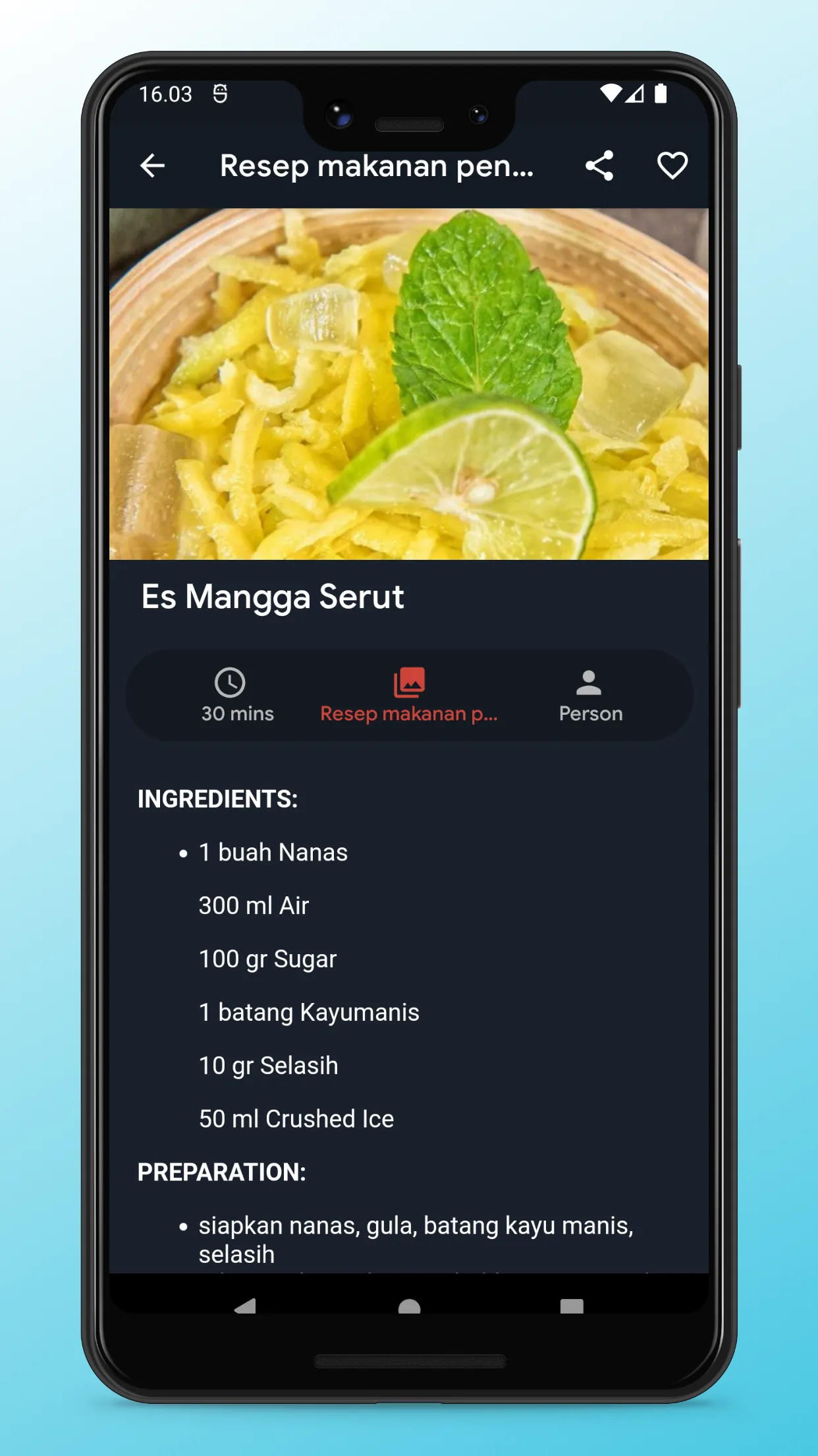 Indonesian Food Recipes App | Indus Appstore | Screenshot