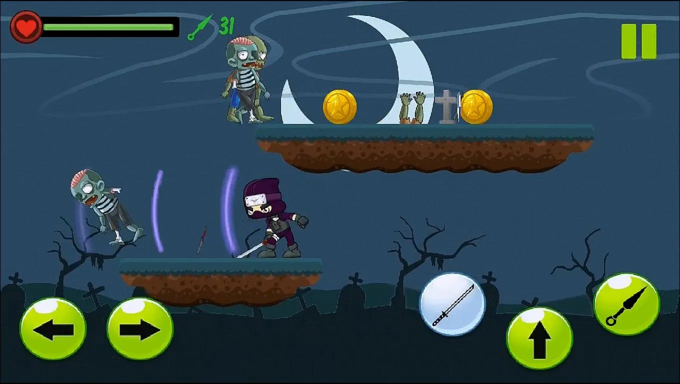 Ninja vs Zombies: Fight Zombie | Indus Appstore | Screenshot