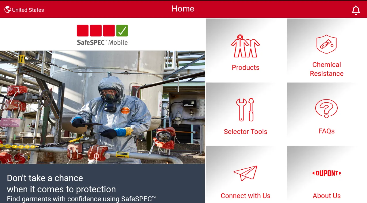 DuPont™ SafeSPEC™ Mobile | Indus Appstore | Screenshot